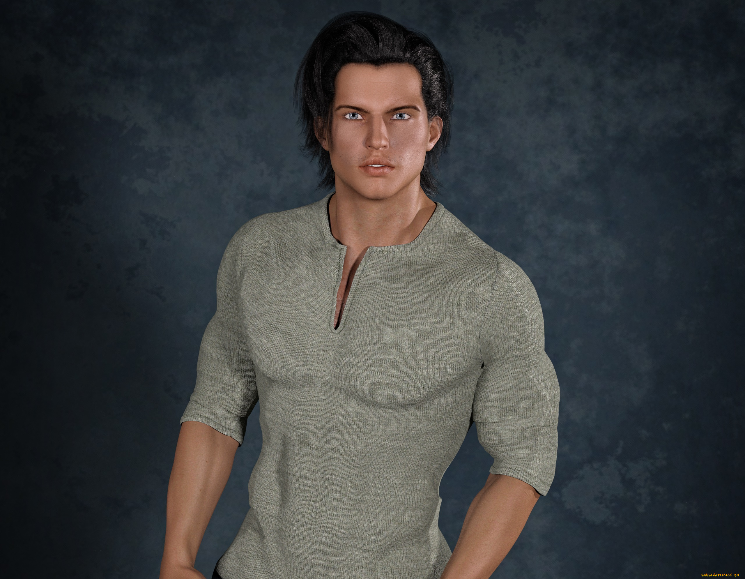 3д, графика, люди, , people, мужчина, взгляд, фон