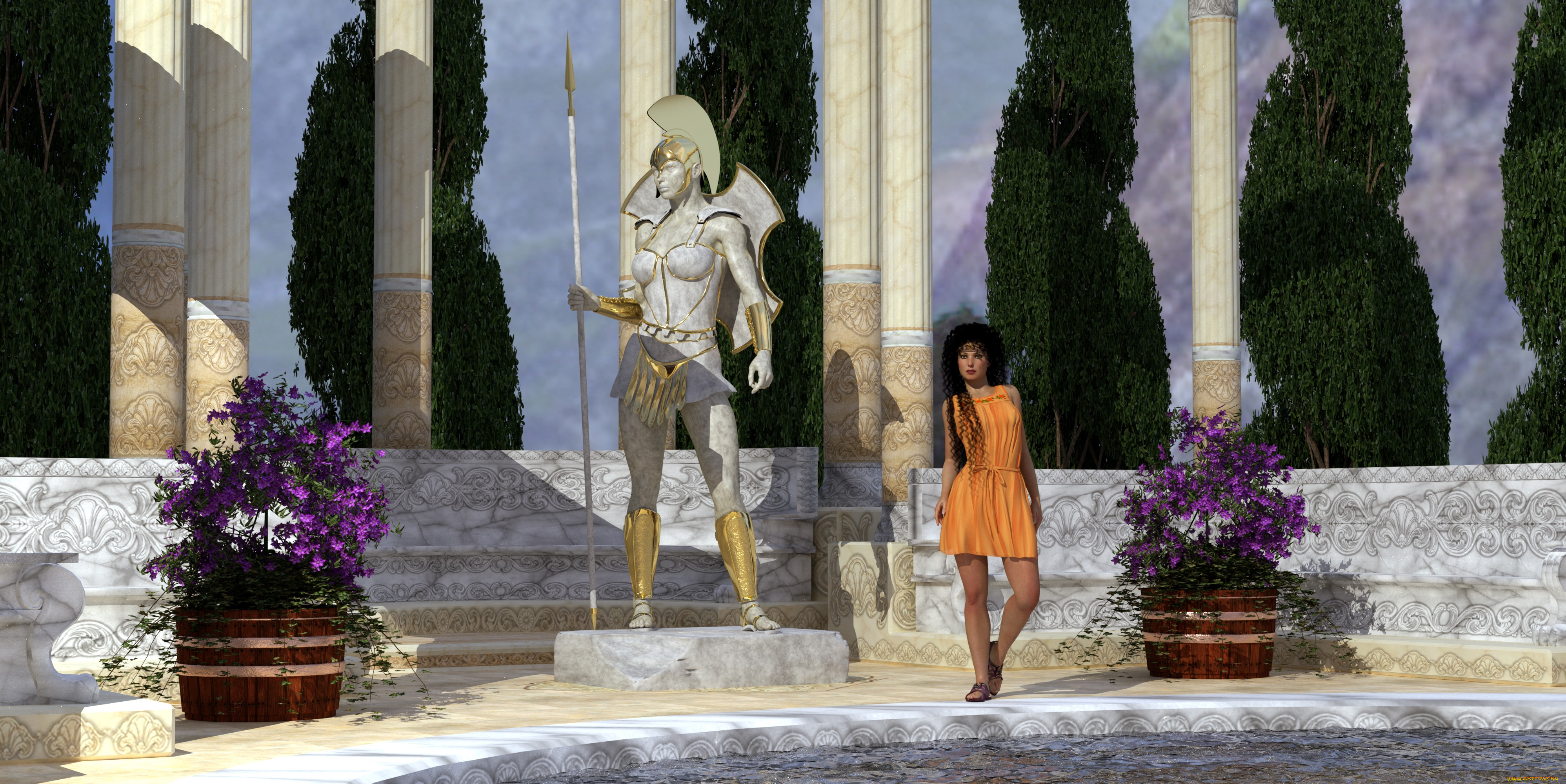 3д, графика, люди, , people, девушка, фон, взгляд