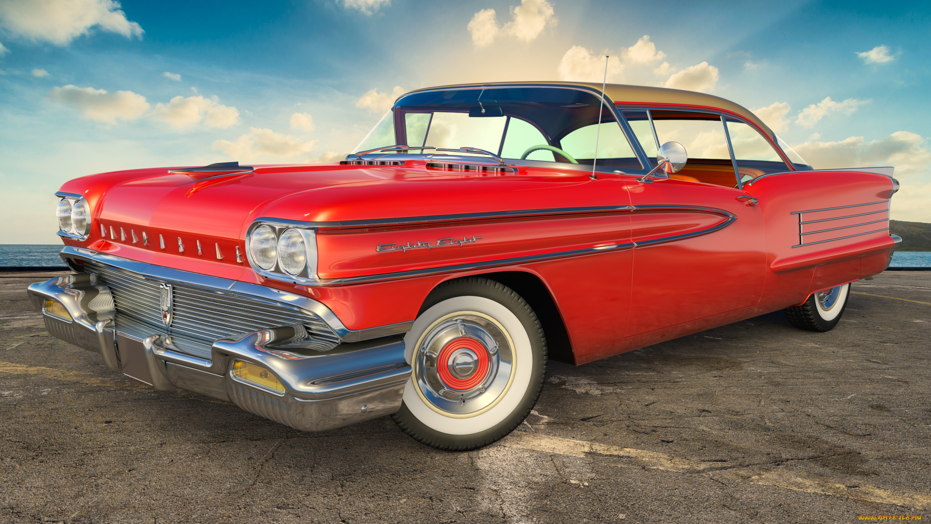 автомобили, 3д, фон, автомобиль