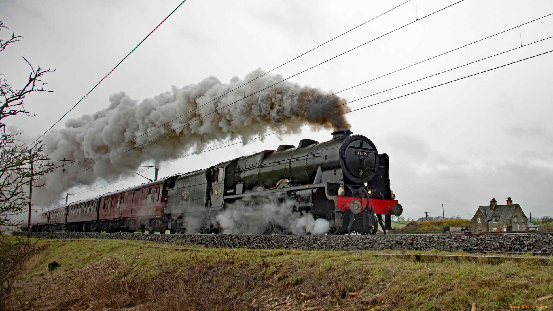 техника, паровозы, локомотив, состав