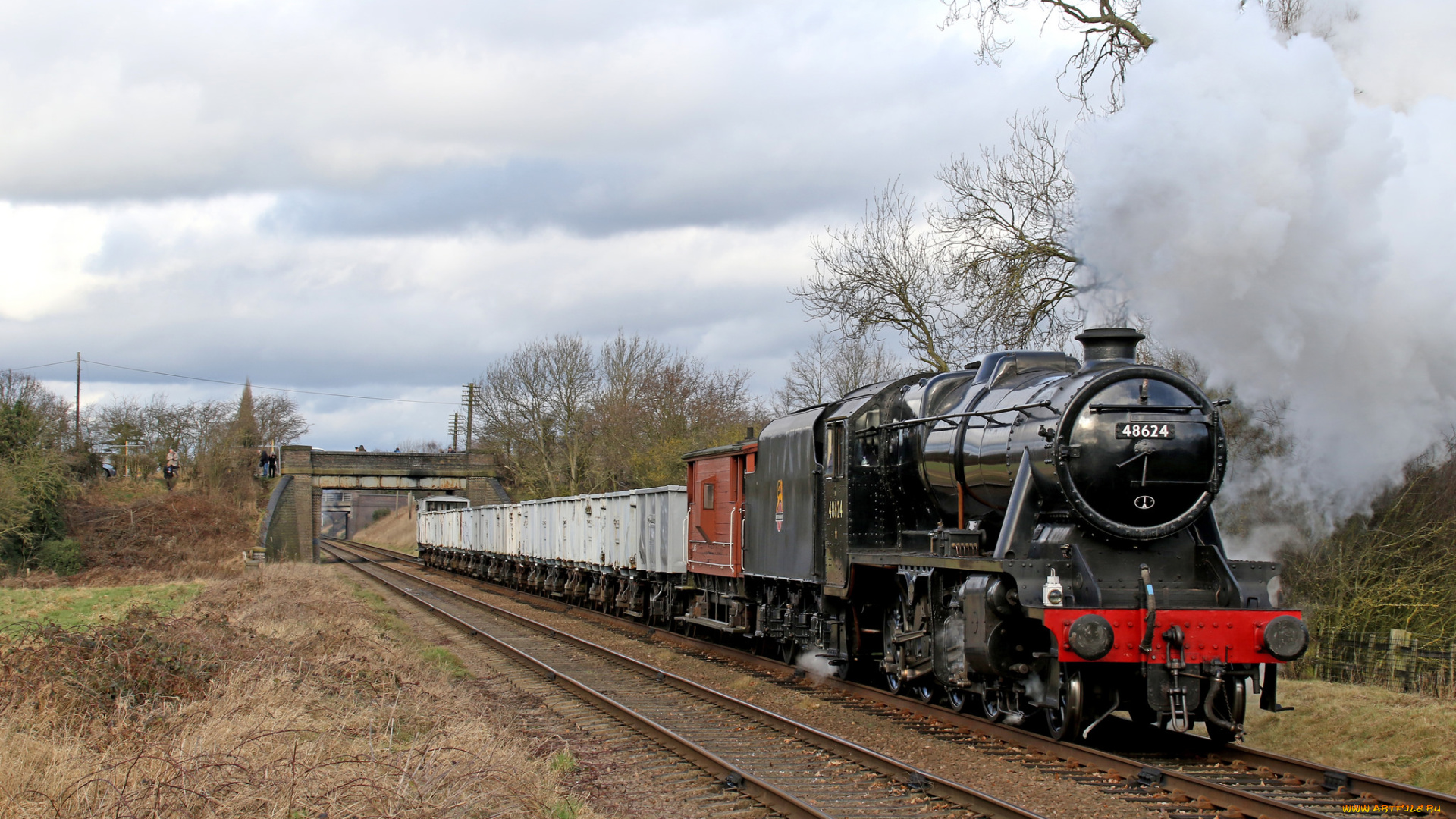 техника, паровозы, локомотив, состав