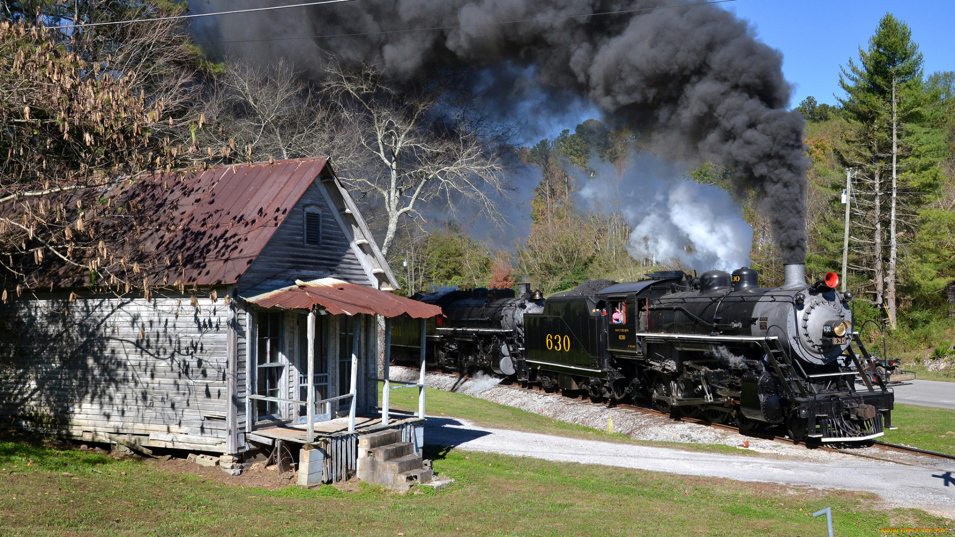 техника, паровозы, состав, локомотив