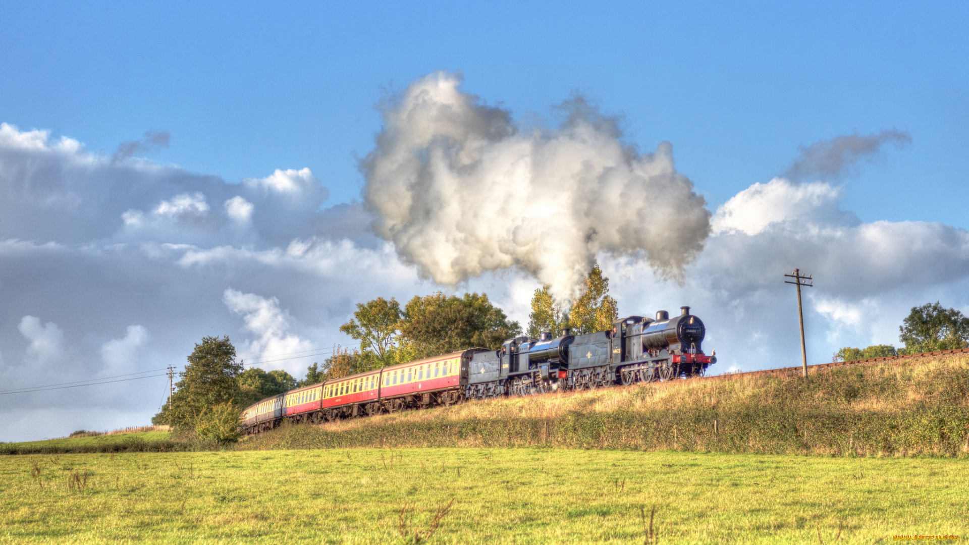 техника, паровозы, состав, локомотив