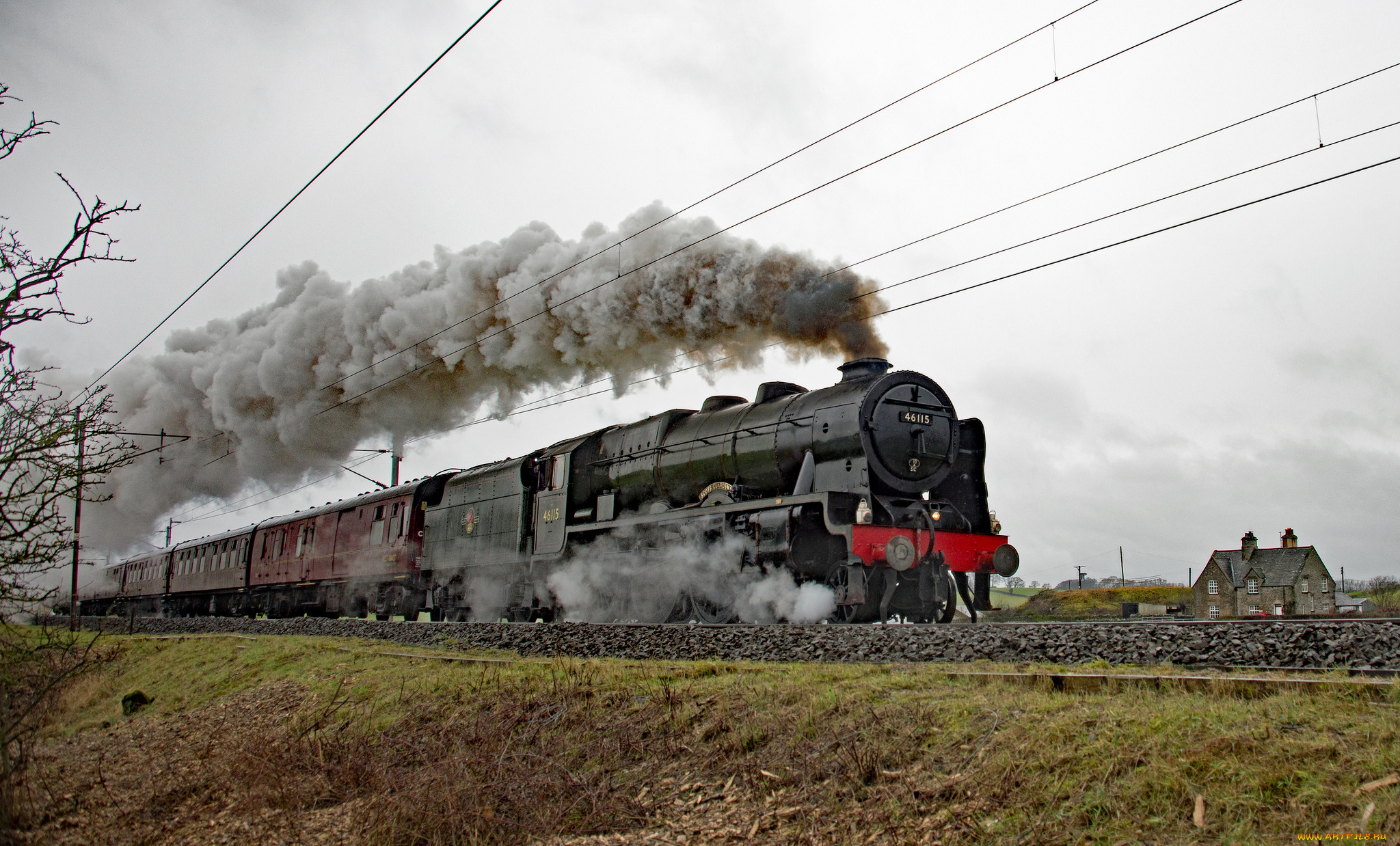 техника, паровозы, локомотив, состав