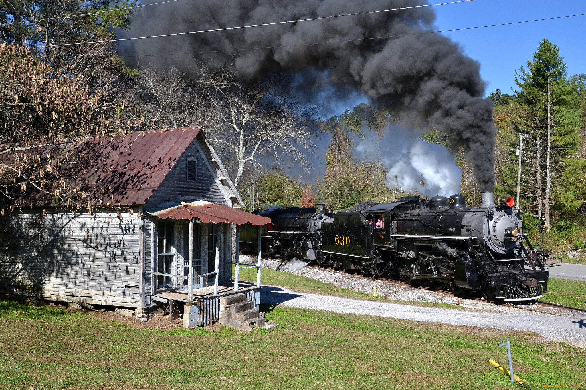 техника, паровозы, состав, локомотив