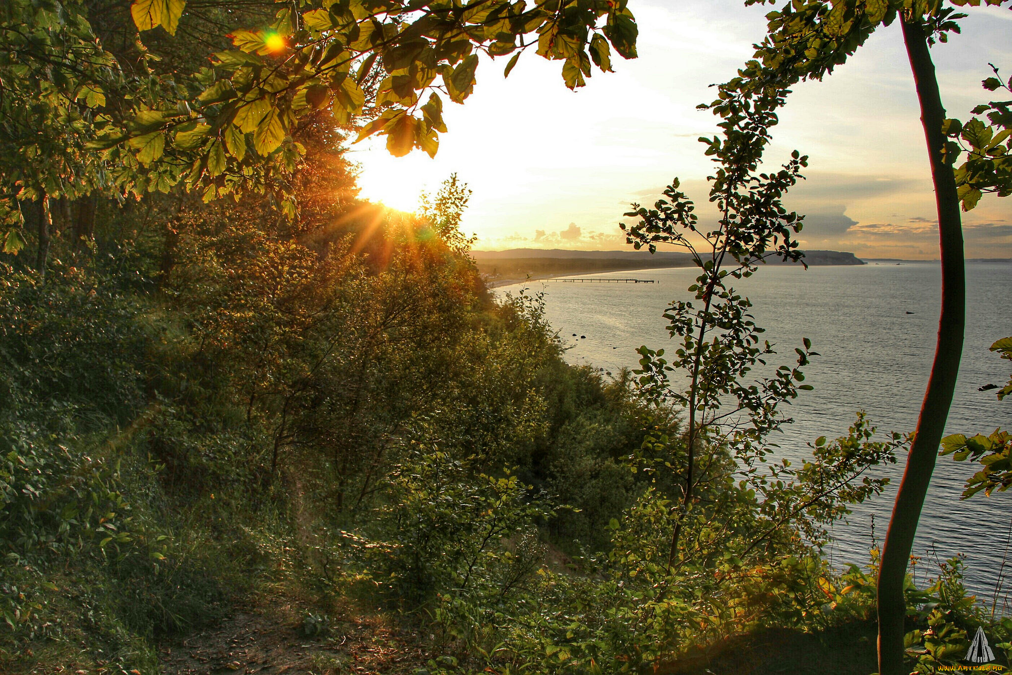 природа, побережье, море, берег