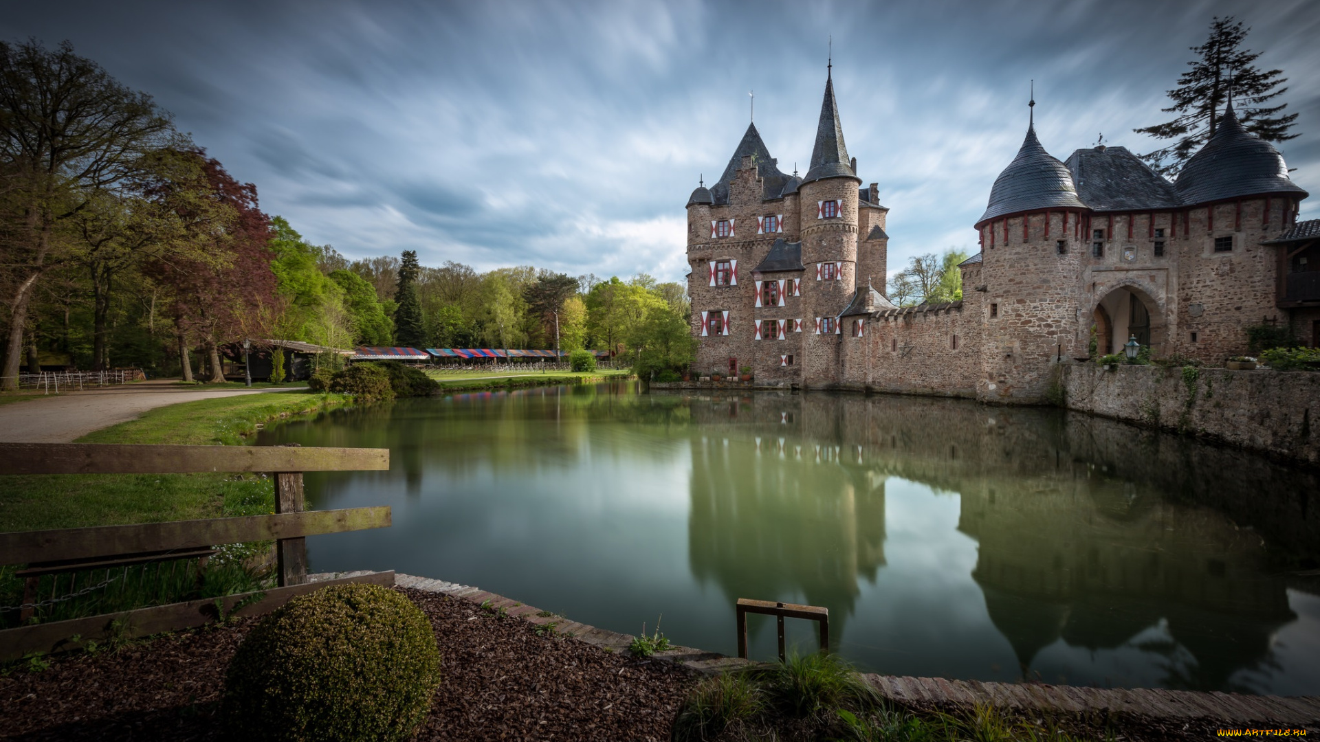 burg, satzvey, города, замки, германии, простор