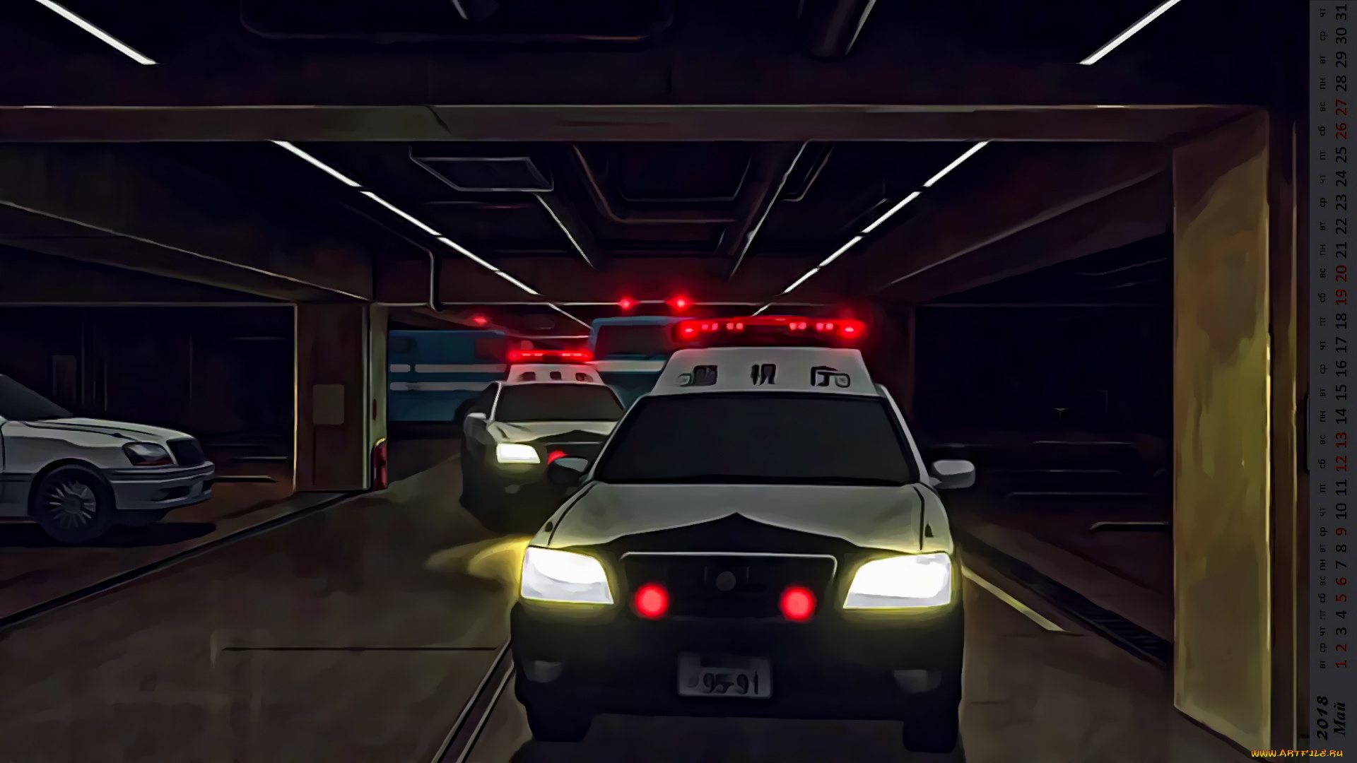 календари, аниме, машина