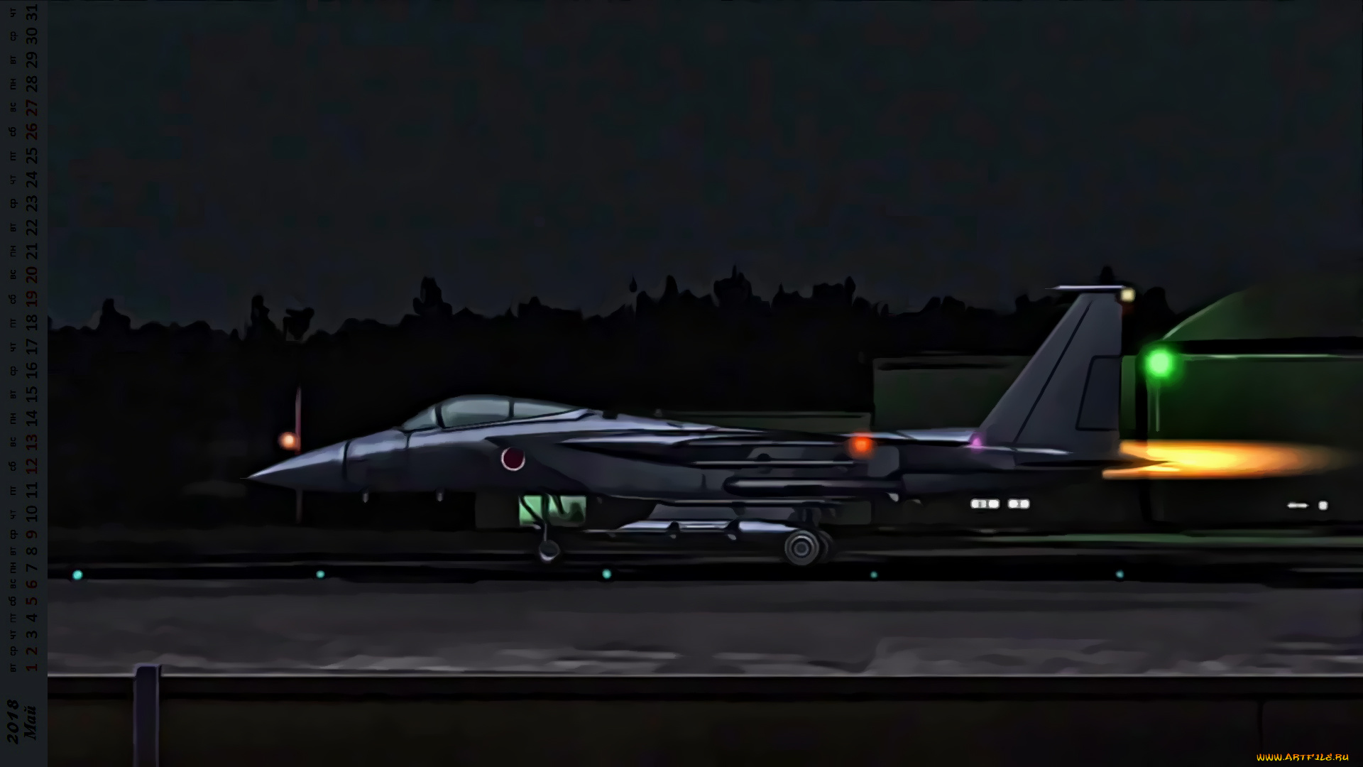 календари, аниме, самолет