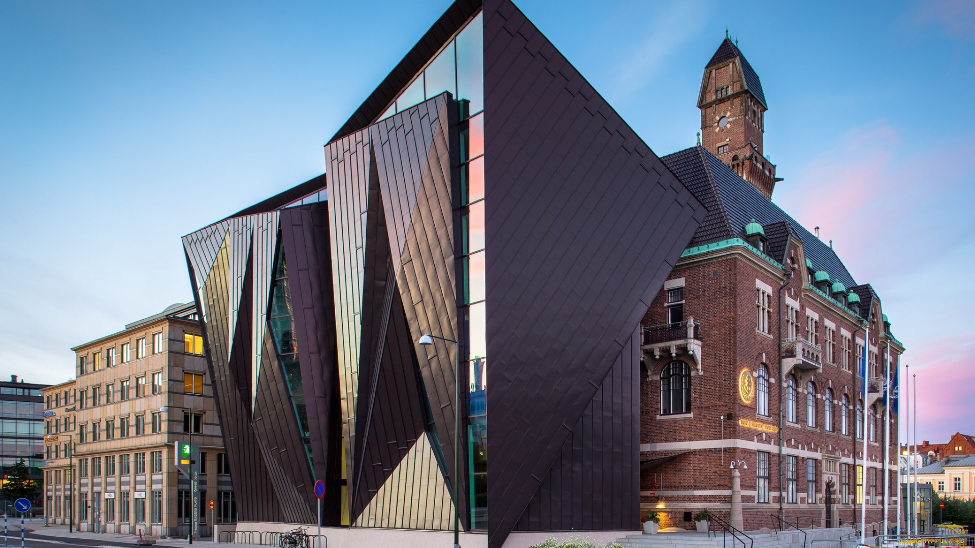 мальме, швеция, города, -, здания, , дома, мировой, морской, университет, современная, архитектура