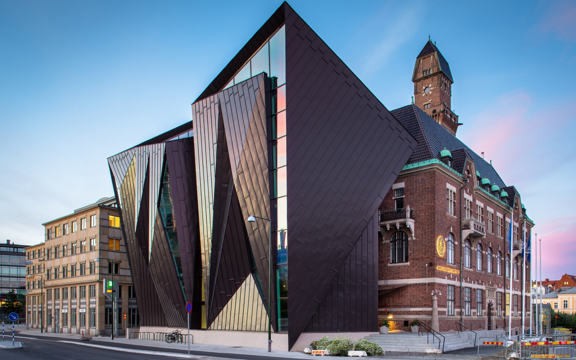 мальме, швеция, города, -, здания, , дома, мировой, морской, университет, современная, архитектура