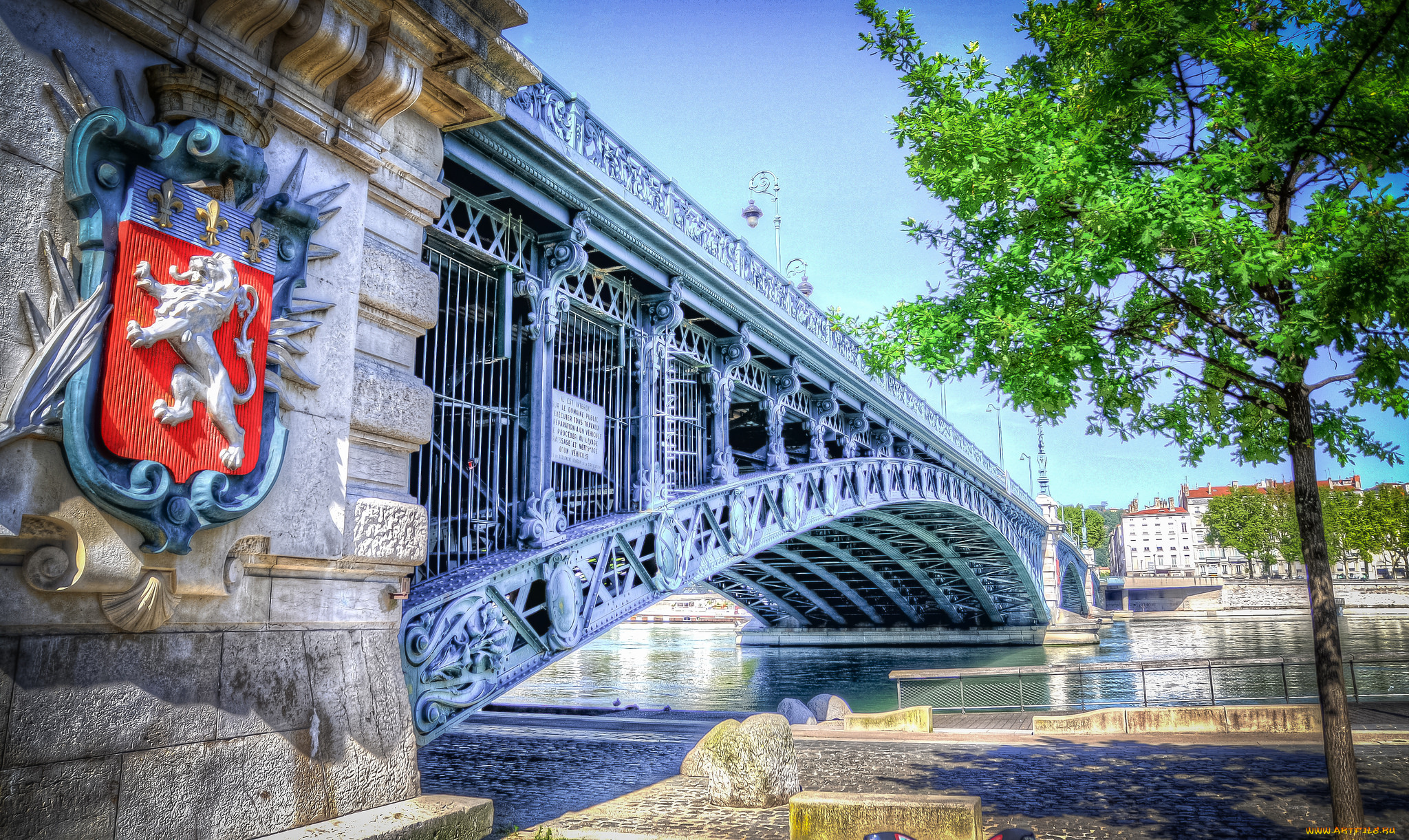 bridges, in, lyon, города, лион, , франция, простор
