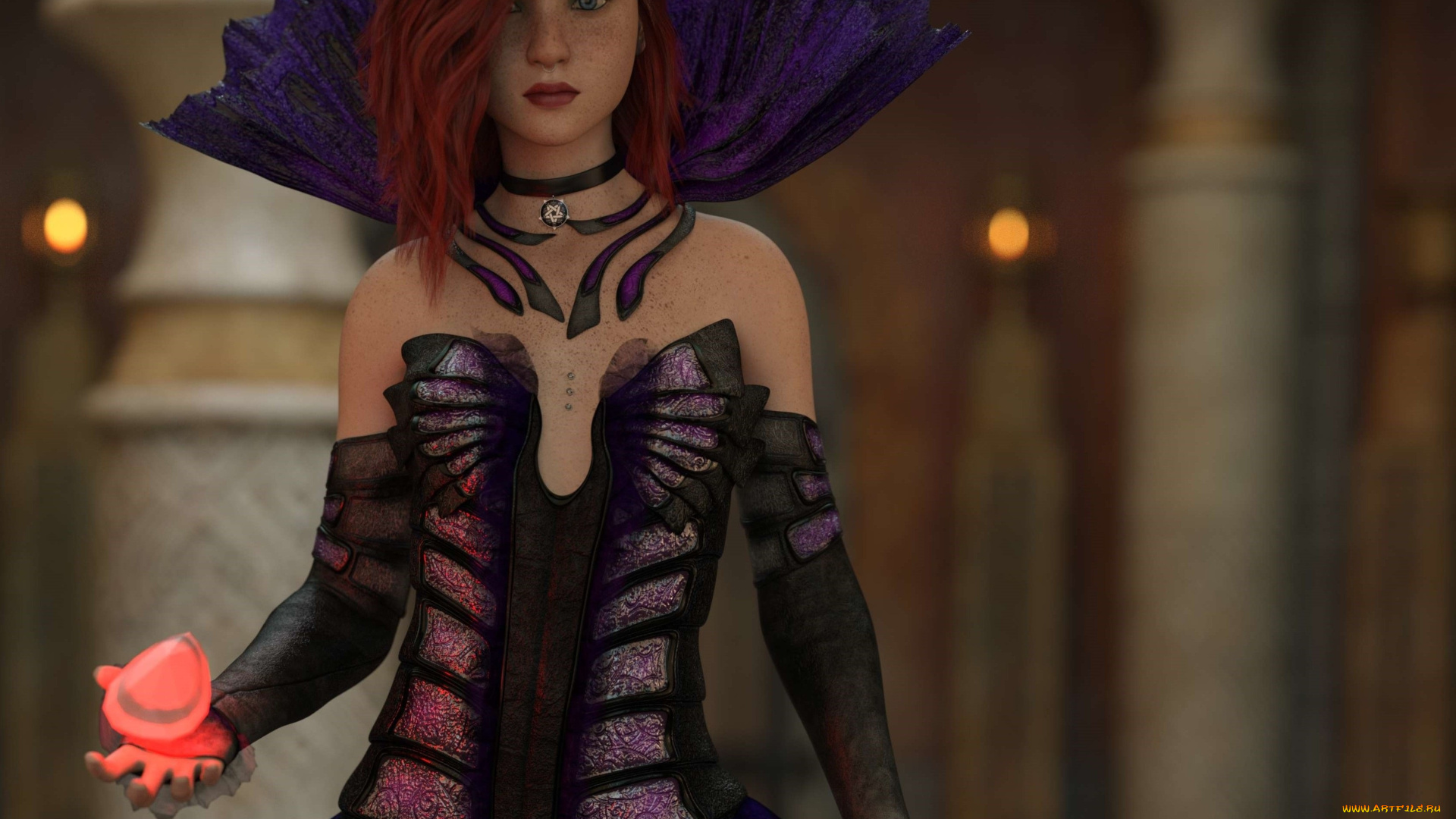 3д, графика, фантазия, , fantasy, девушка, взгляд, фон