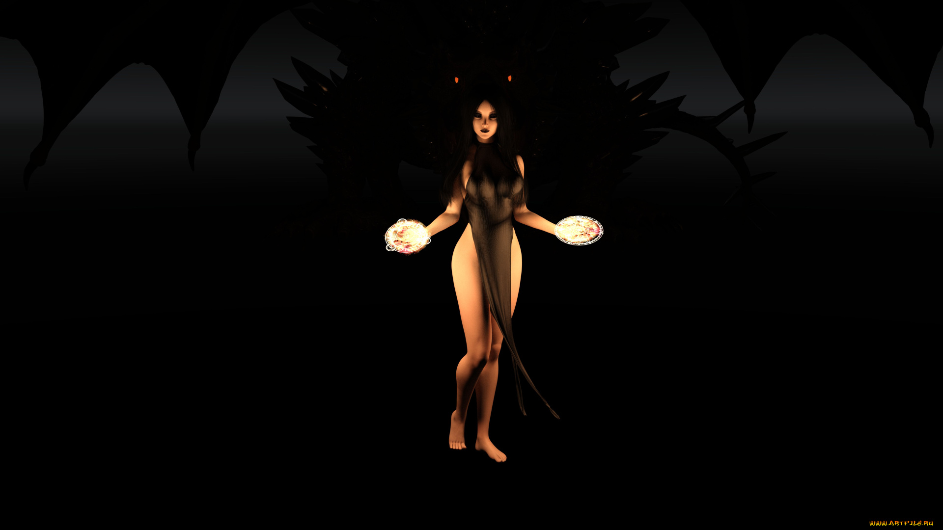 3д, графика, фантазия, , fantasy, фон, взгляд, девушка