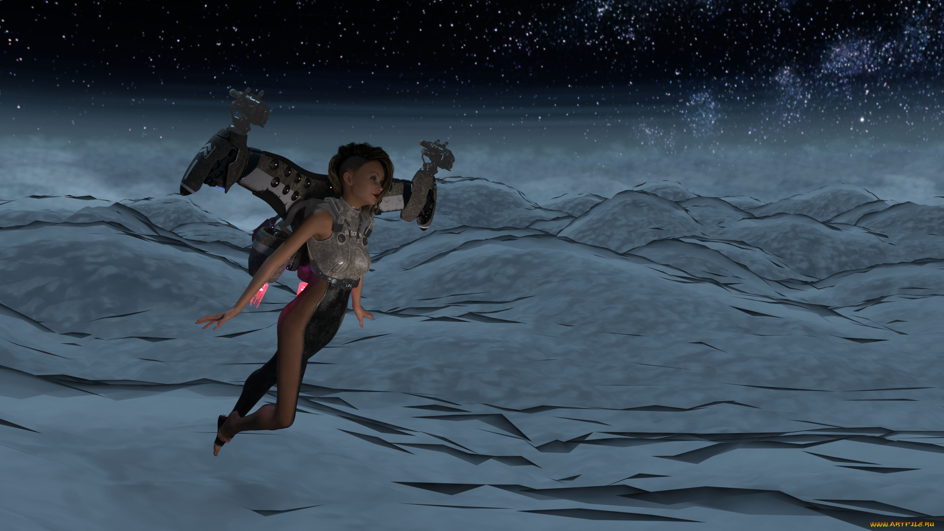 3д, графика, фантазия, , fantasy, фон, взгляд, девушка