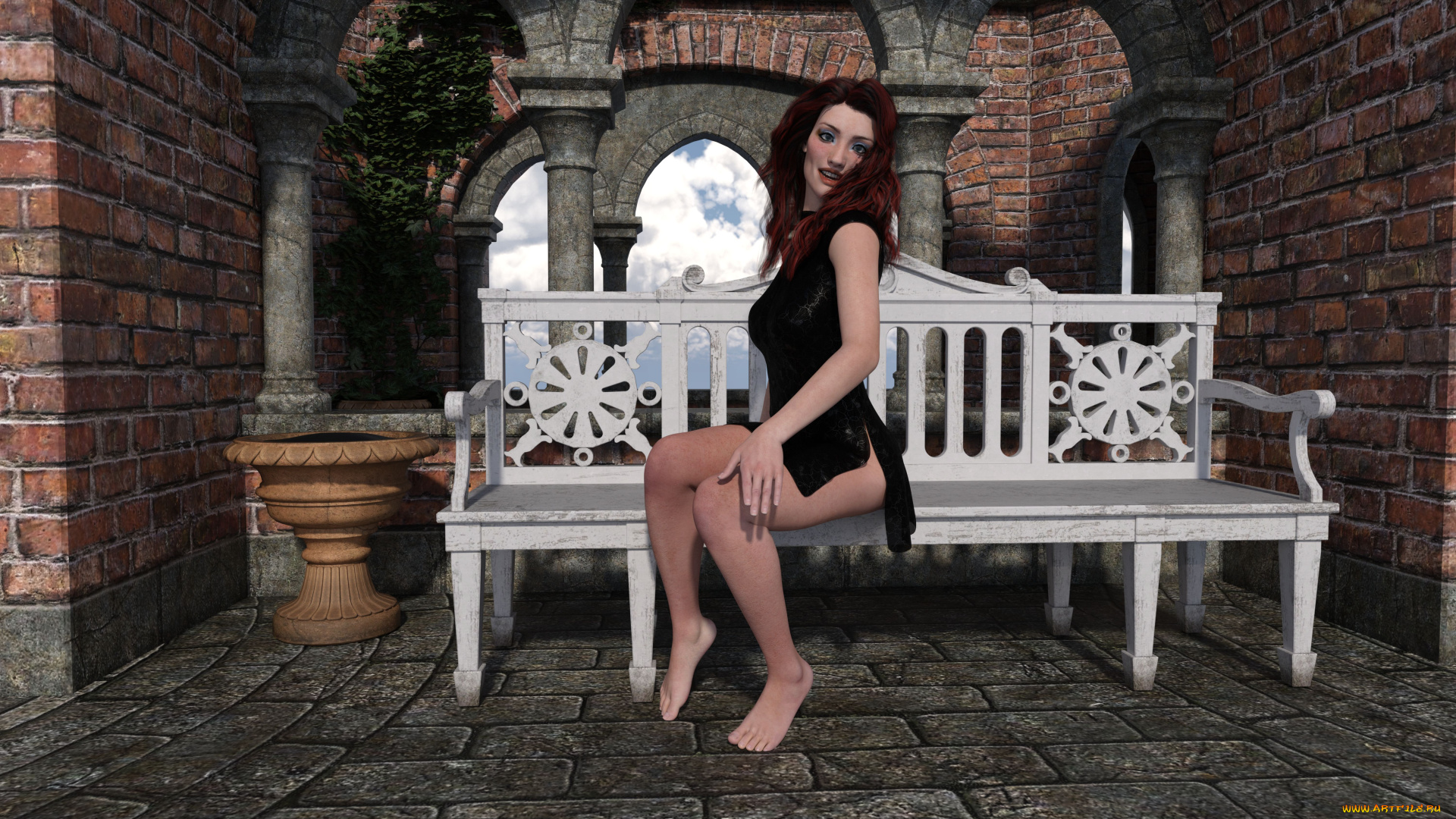 3д, графика, люди, , people, фон, взгляд, девушка