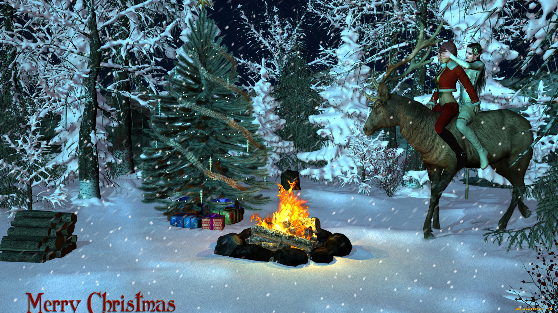 3д, графика, праздники, , holidays, фон, взгляд, девушки