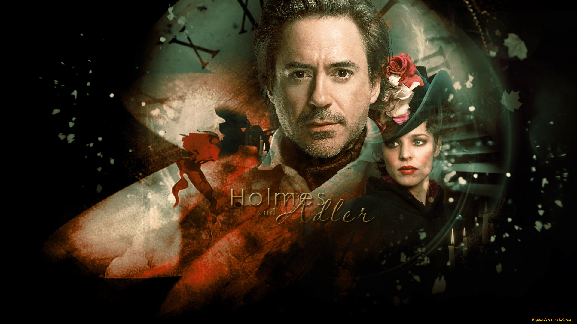 кино, фильмы, sherlock, holmes, мужчина, девушка, фон, взгляд