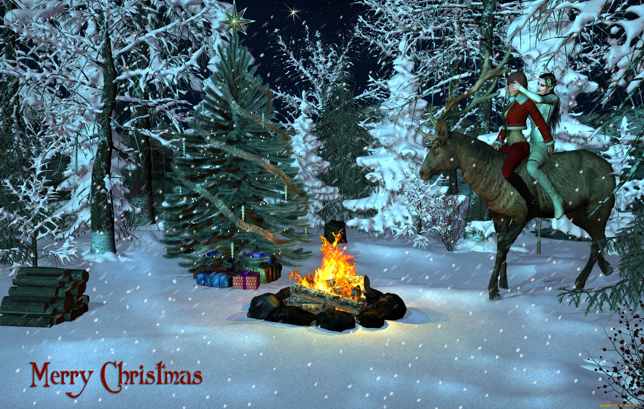 3д, графика, праздники, , holidays, фон, взгляд, девушки