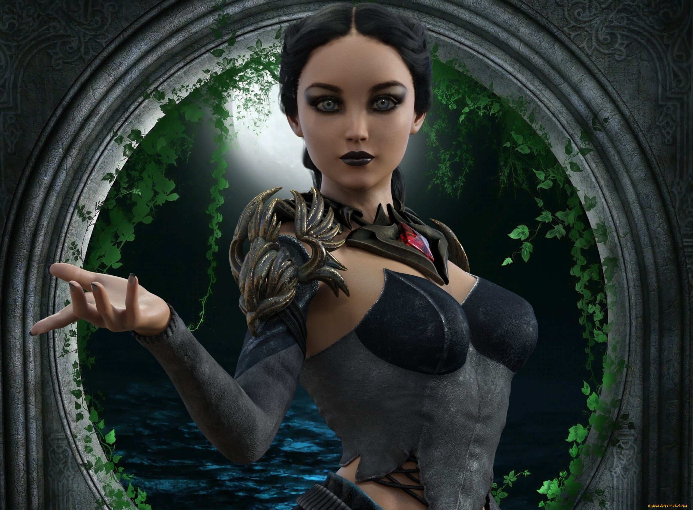 3д, графика, люди, , people, девушка, взгляд, фон