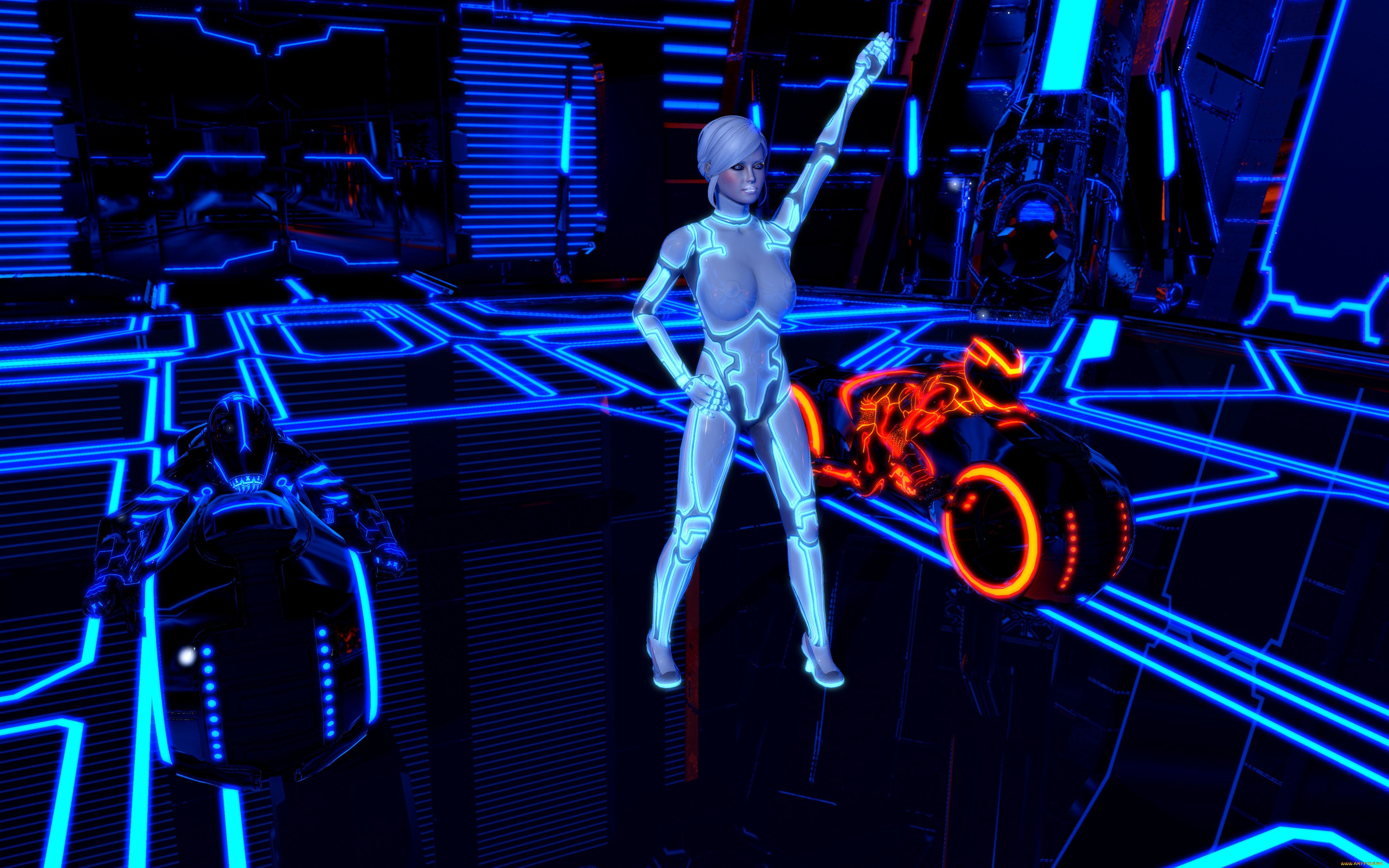 3д, графика, фантазия, , fantasy, девушка, взгляд, фон