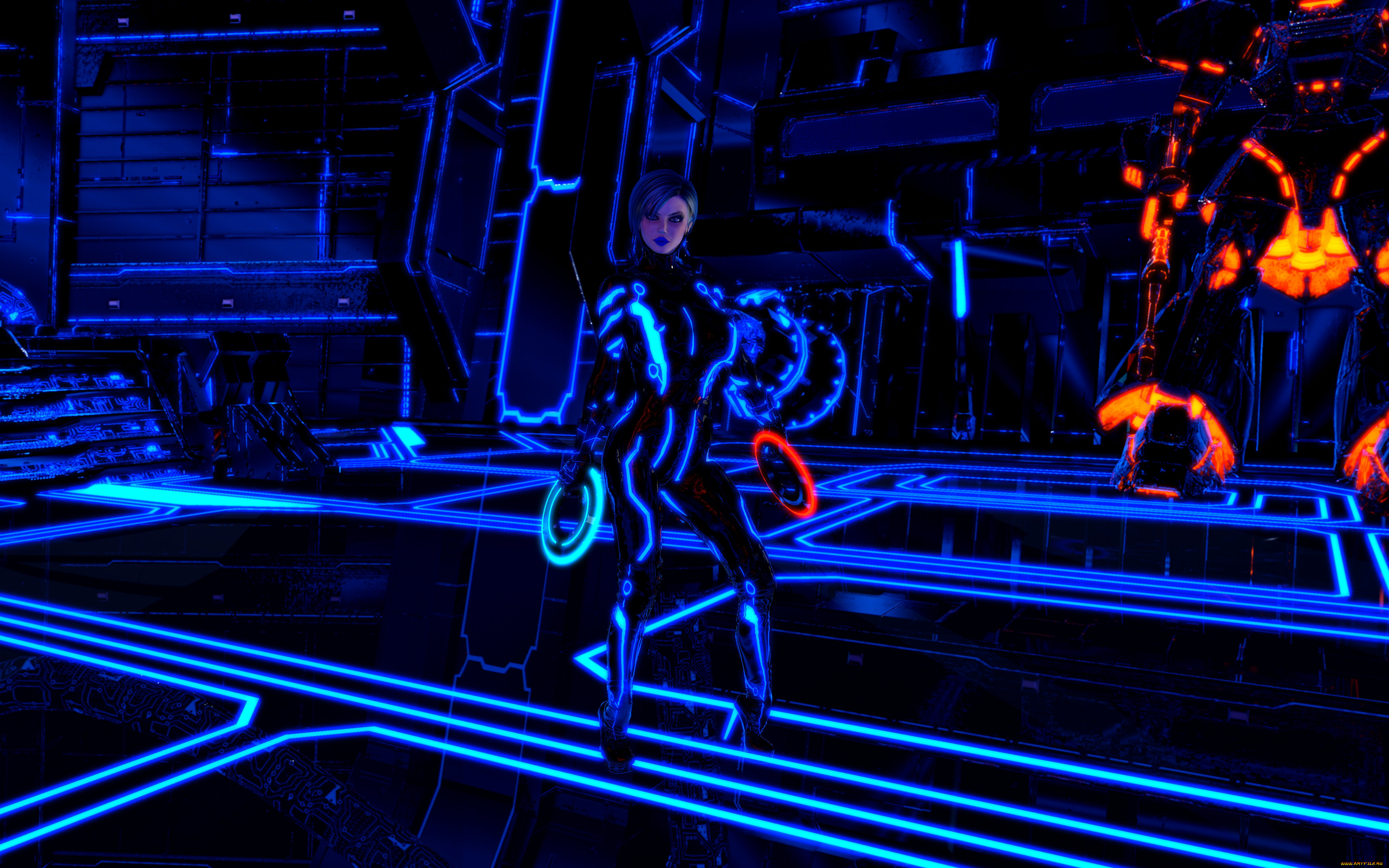 3д, графика, фантазия, , fantasy, фон, взгляд, девушка