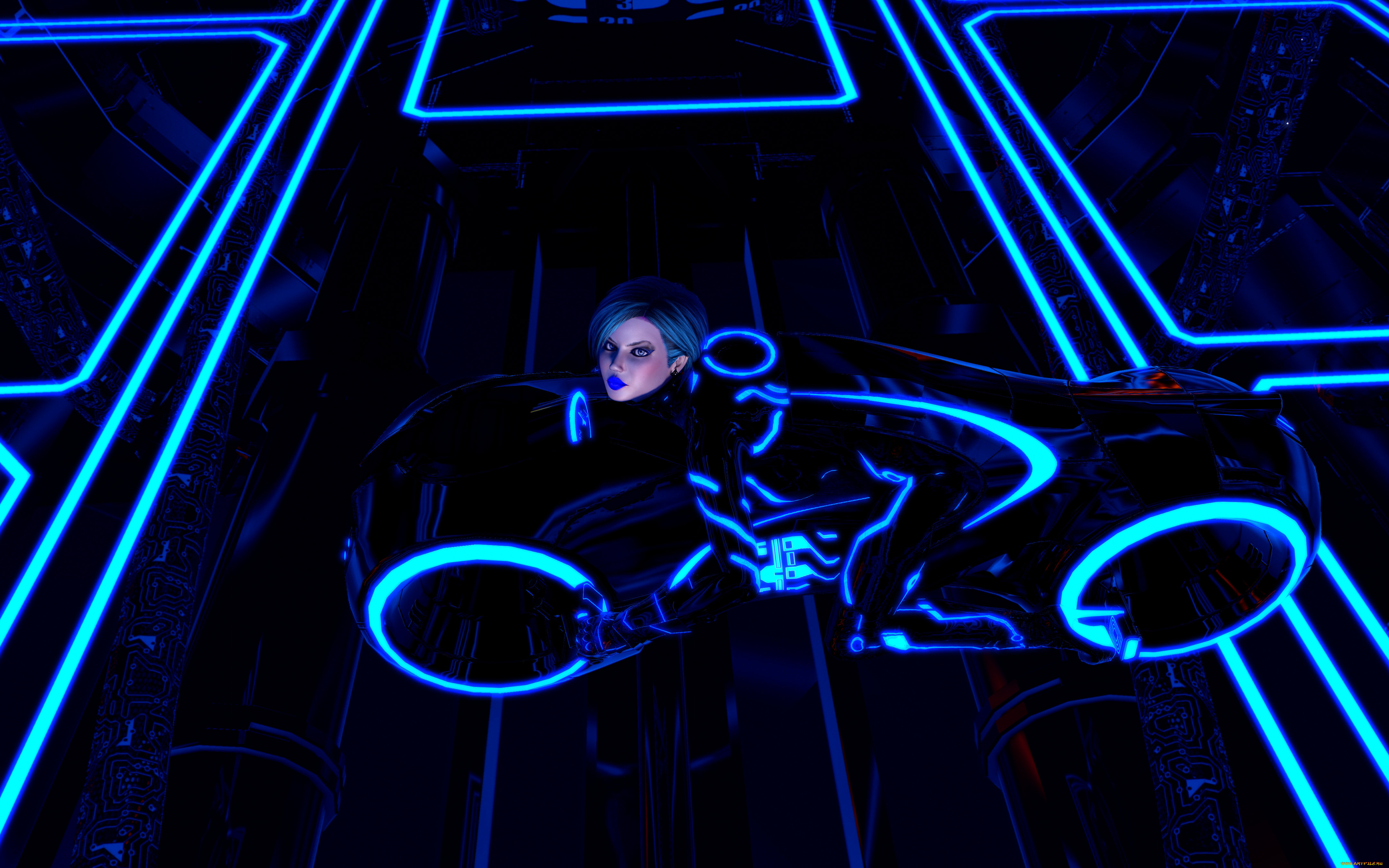 3д, графика, фантазия, , fantasy, фон, взгляд, девушка