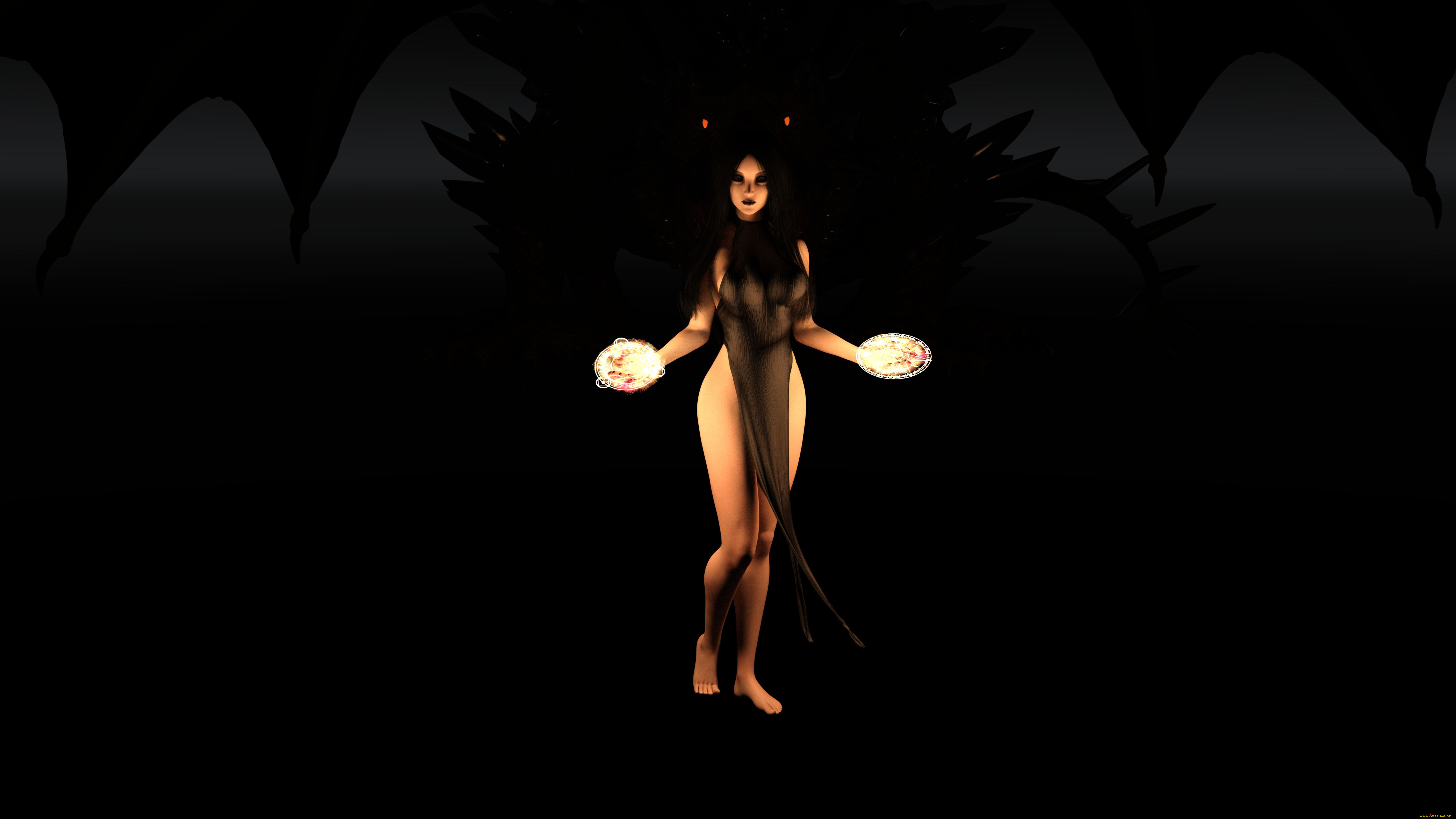 3д, графика, фантазия, , fantasy, фон, взгляд, девушка