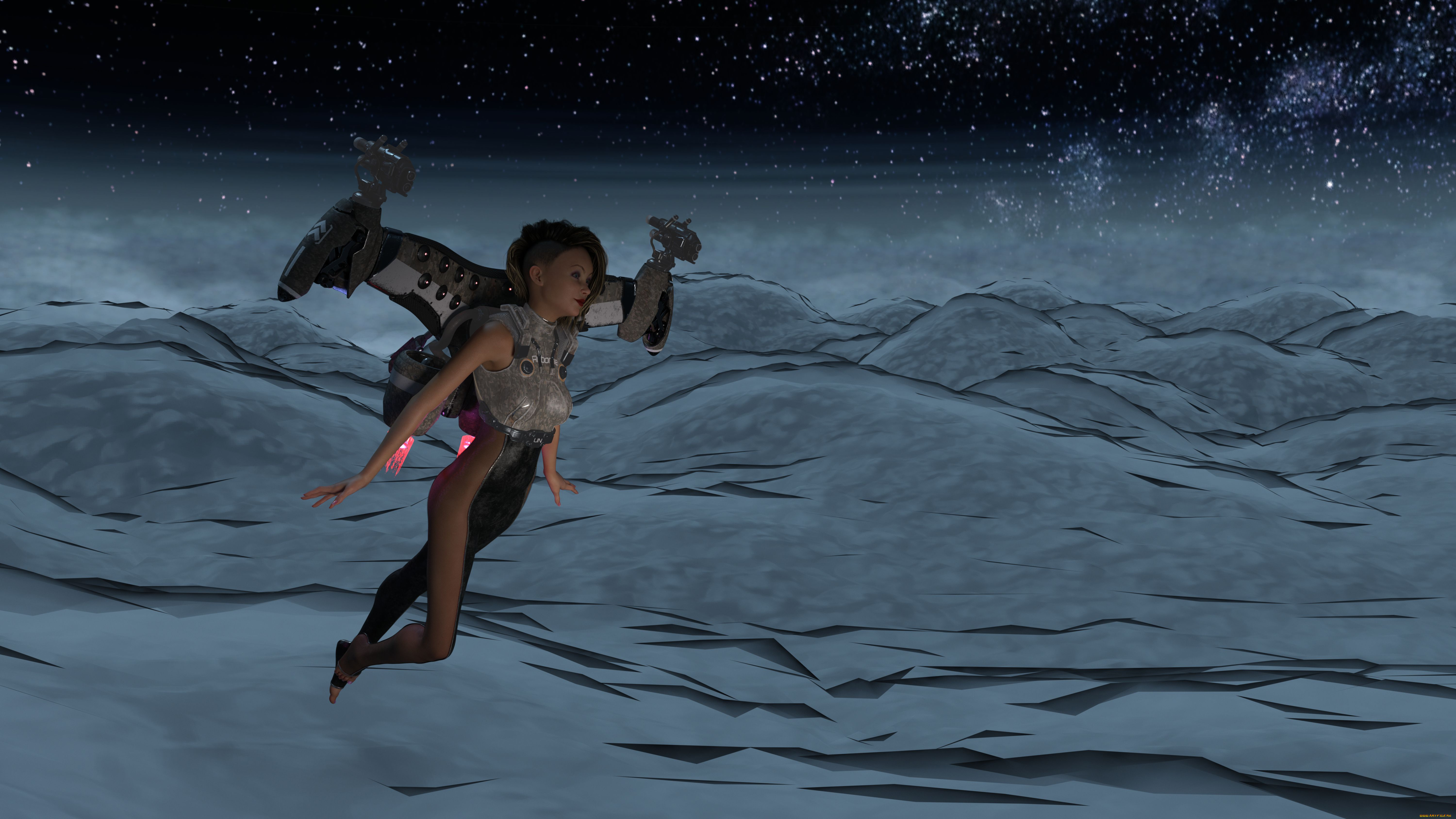 3д, графика, фантазия, , fantasy, фон, взгляд, девушка