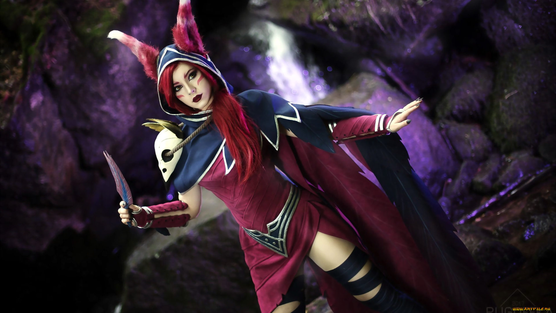 девушки, -, креатив, , косплей, league, of, legends, xayah, косплей