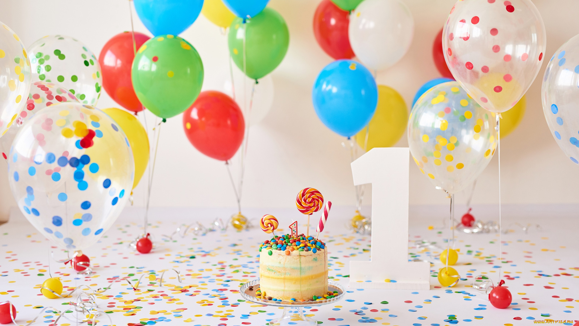 праздничные, день, рождения, праздник, шары, цифра, торт, год