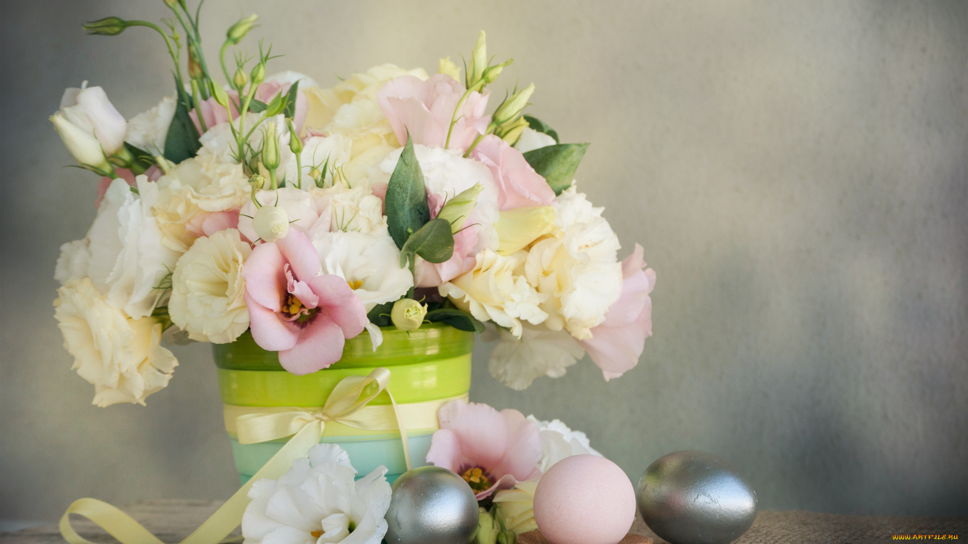 праздничные, пасха, цветы, праздник, весна, композиция