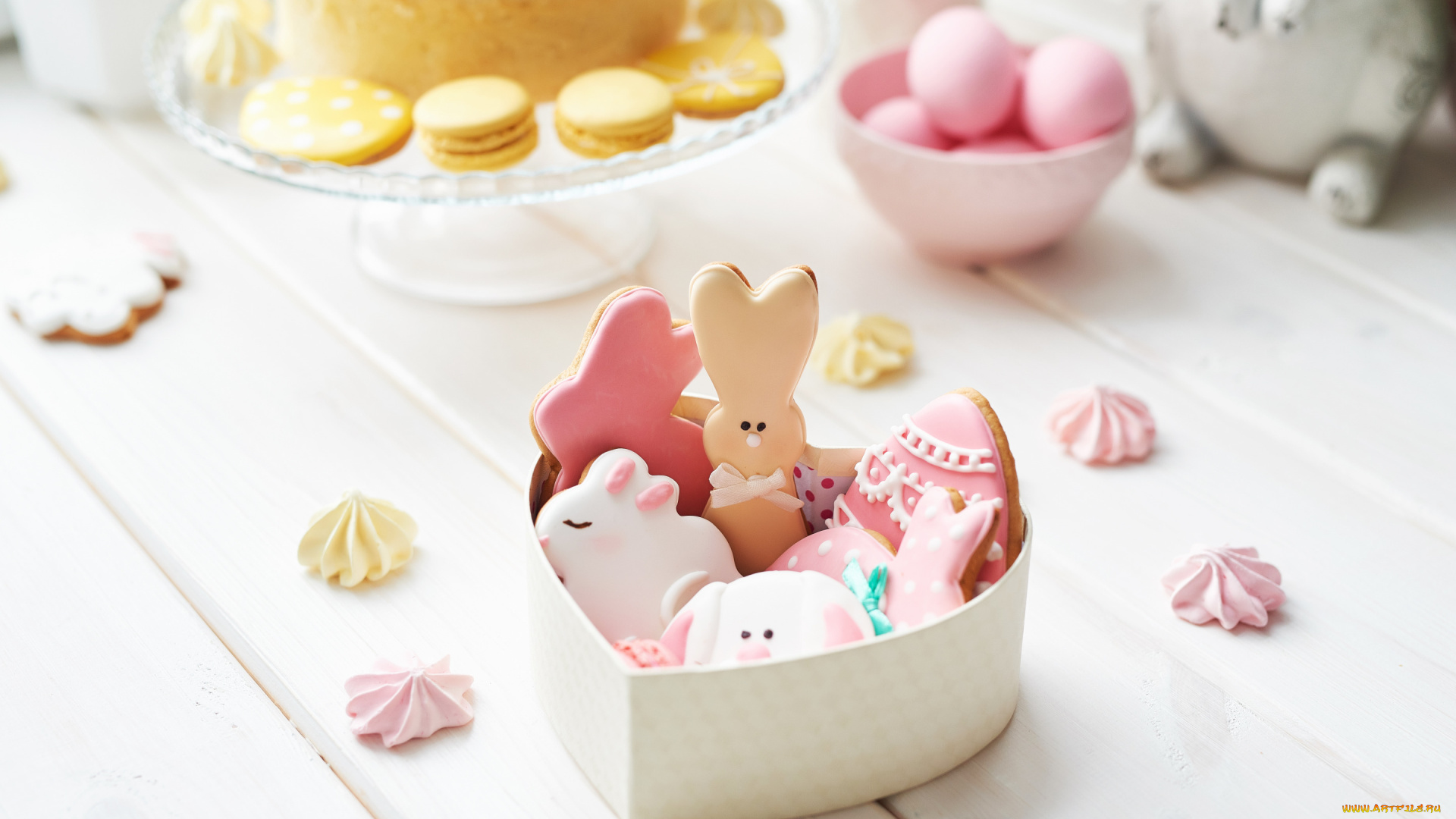 праздничные, пасха, праздник, коробка, печенье, фигурки