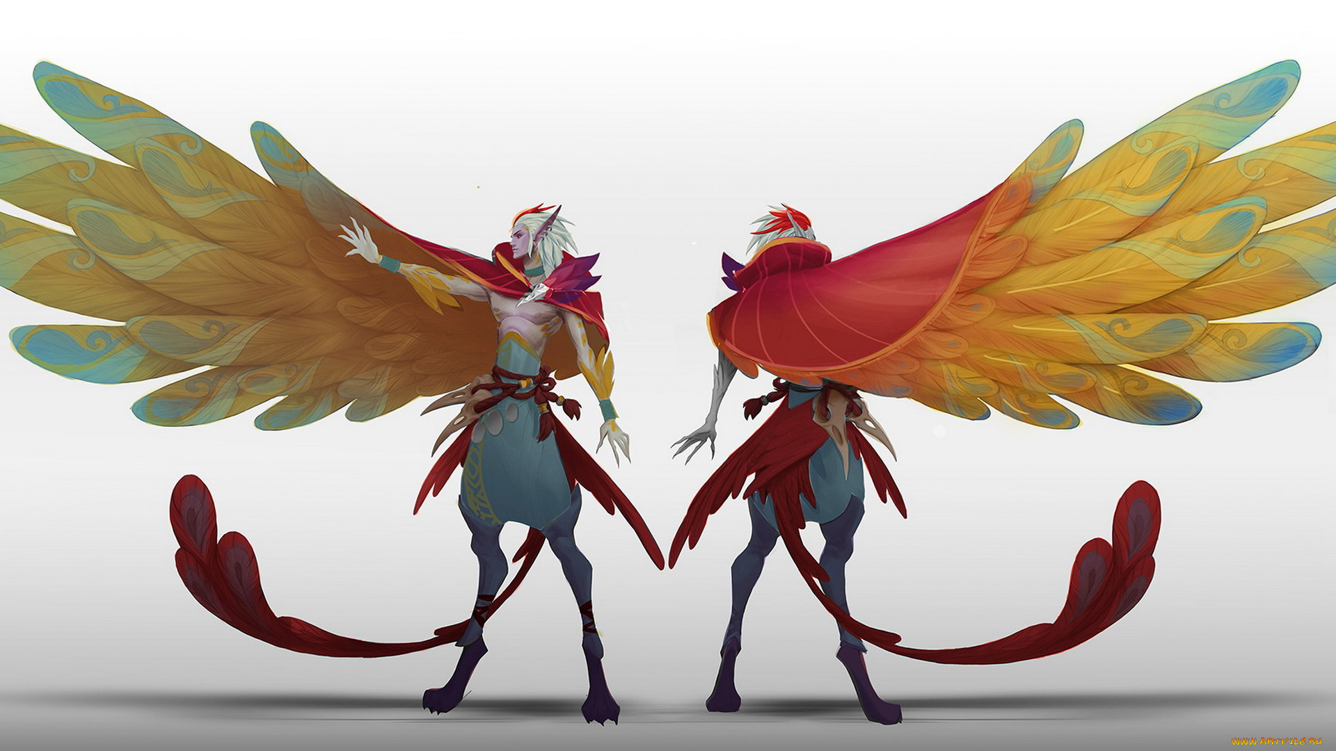 видео, игры, league, of, legends, rakan, крыло, хвост