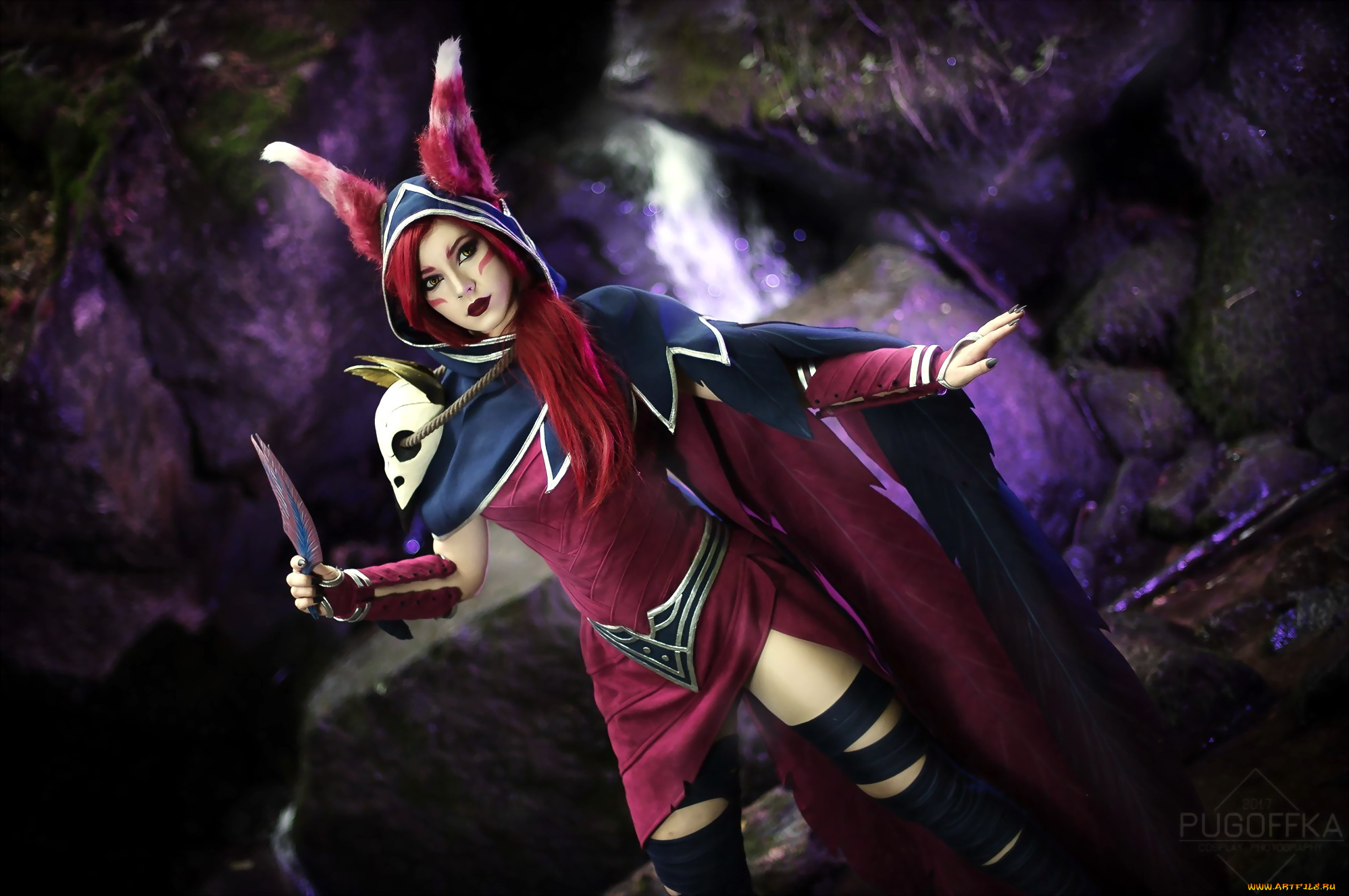 девушки, -, креатив, , косплей, league, of, legends, xayah, косплей