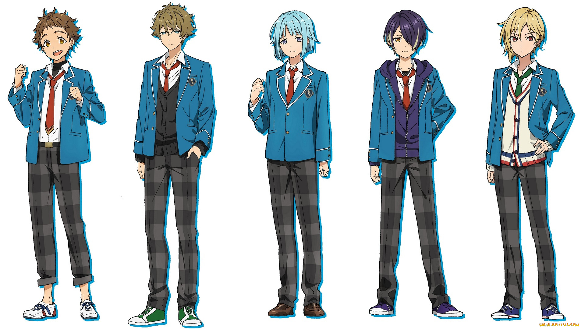 аниме, ensemble, stars, ансамбль, звёзд