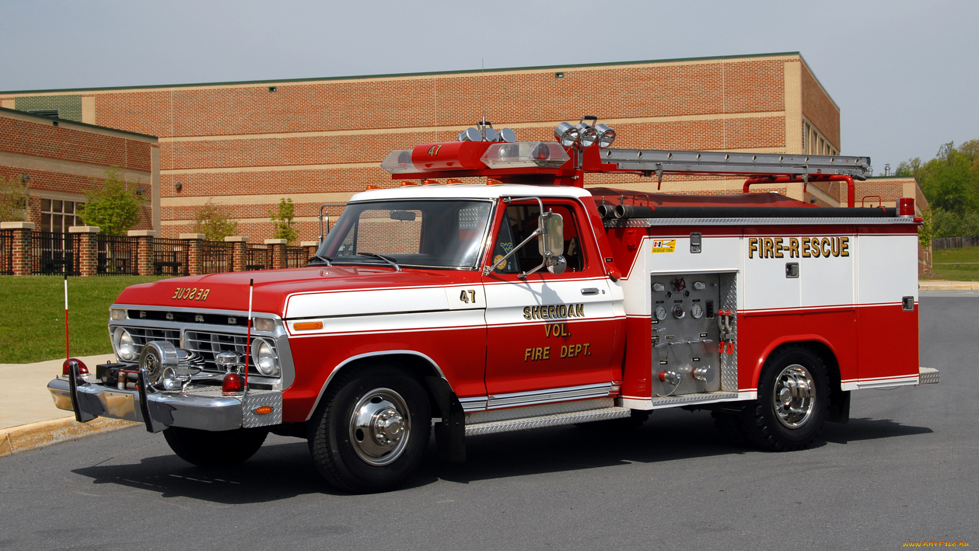 автомобили, пожарные, машины, f350, ford