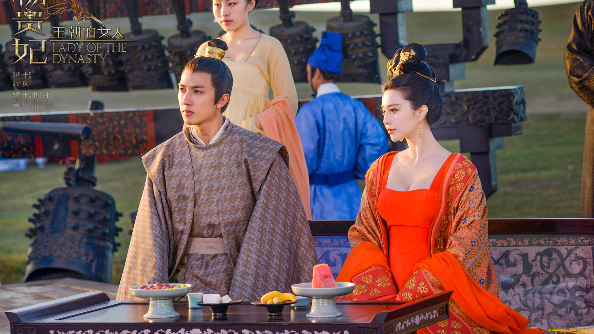 кино, фильмы, lady, of, the, dynasty, пара, стол, угощения, слуги, колокола