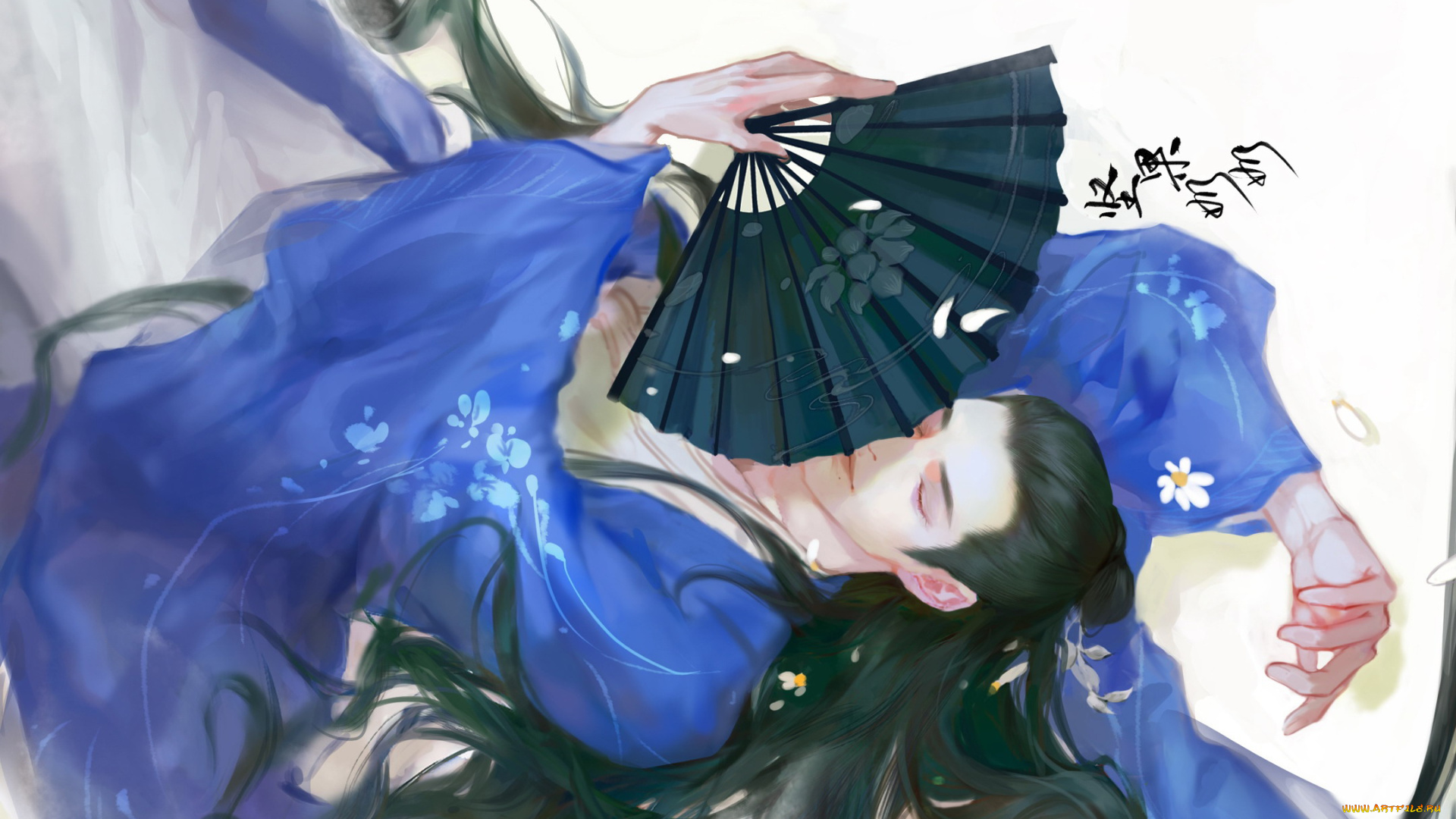 рисованное, кино, , мультфильмы, парень, веер, лепестки