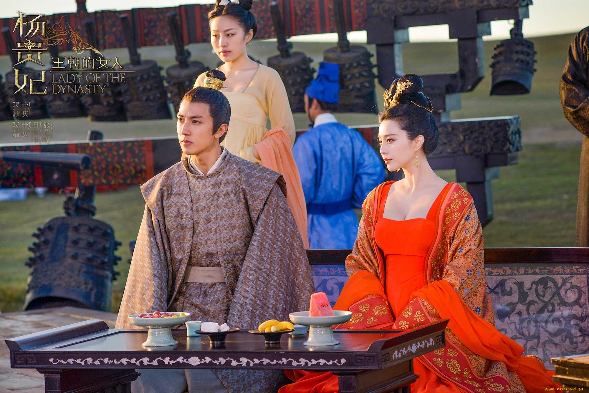 кино, фильмы, lady, of, the, dynasty, пара, стол, угощения, слуги, колокола