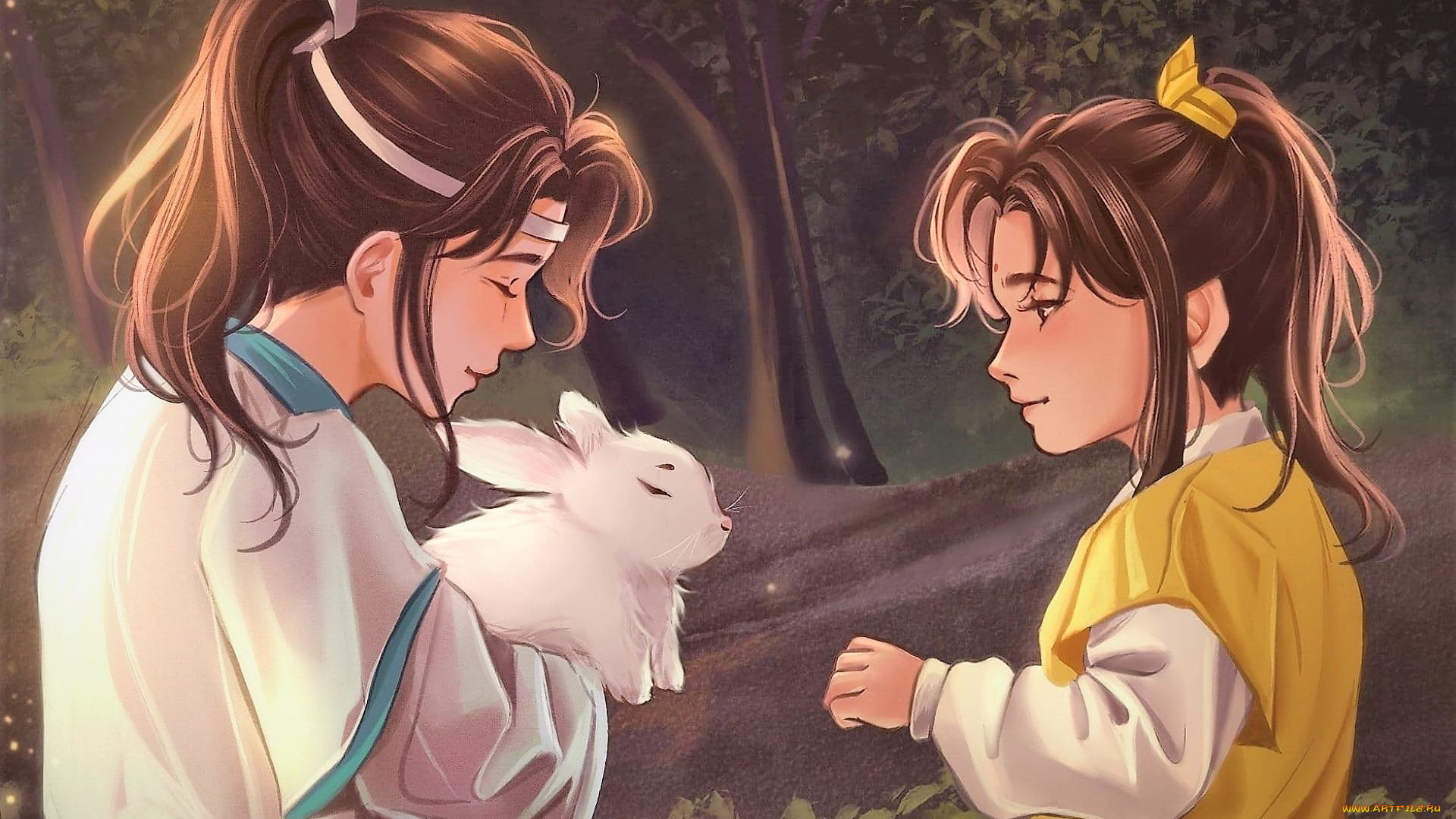 аниме, mo, dao, zu, shi, лань, циньи, цзинь, лин, кролик