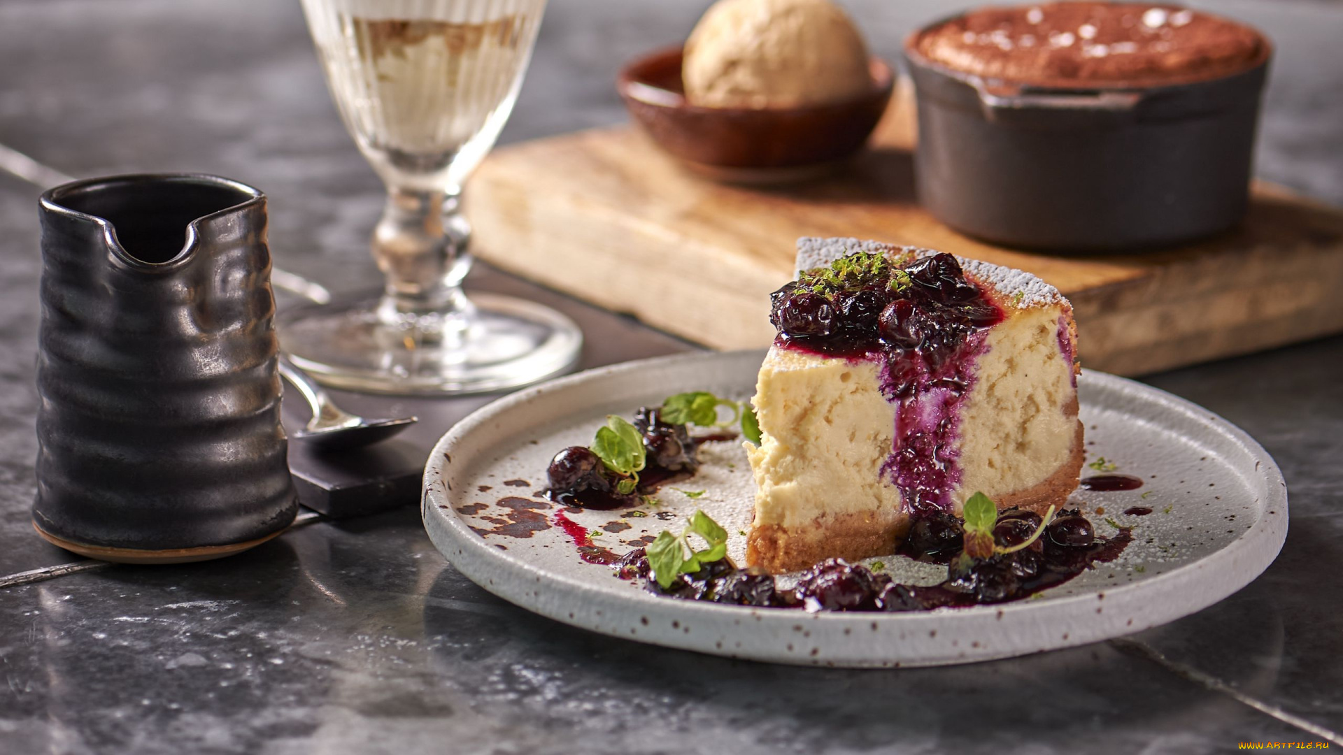 еда, пироги, тарелка, пирог, вишневый
