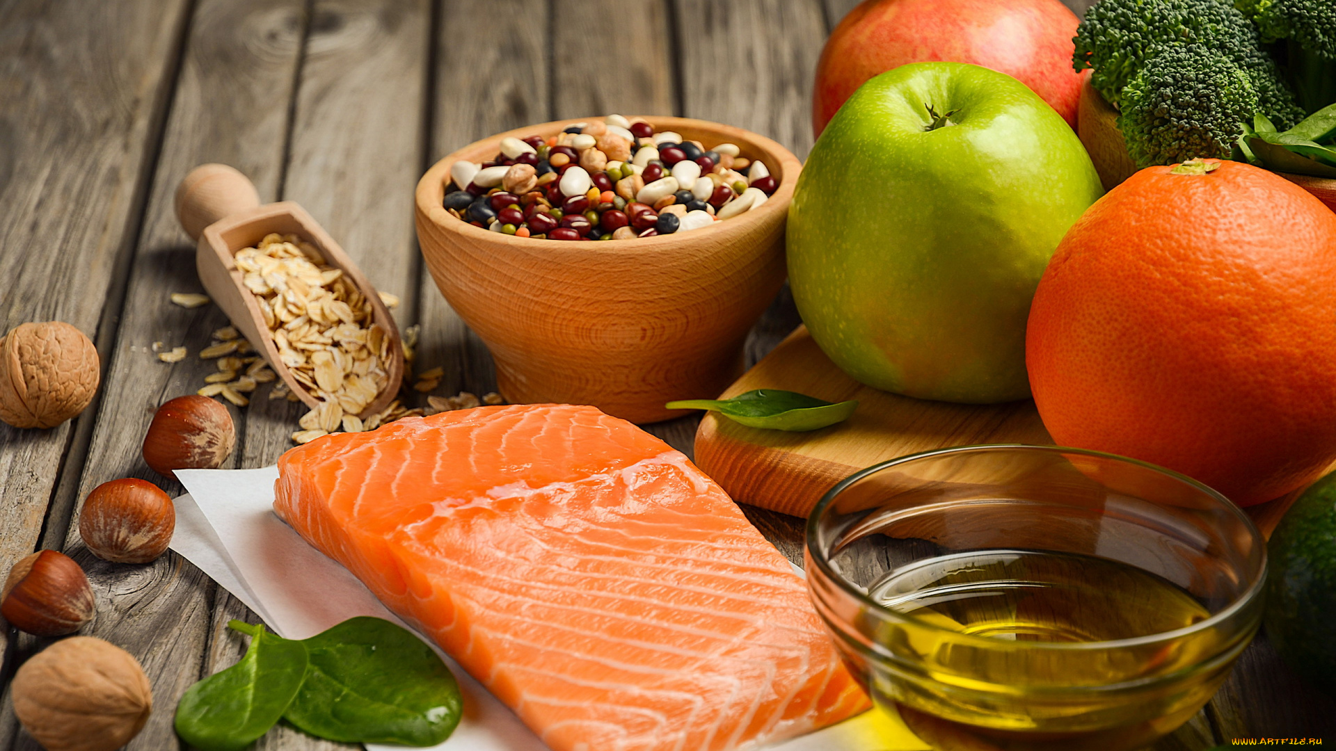 еда, рыба, , морепродукты, , суши, , роллы, свежая, форель, масло, орехи, фасоль