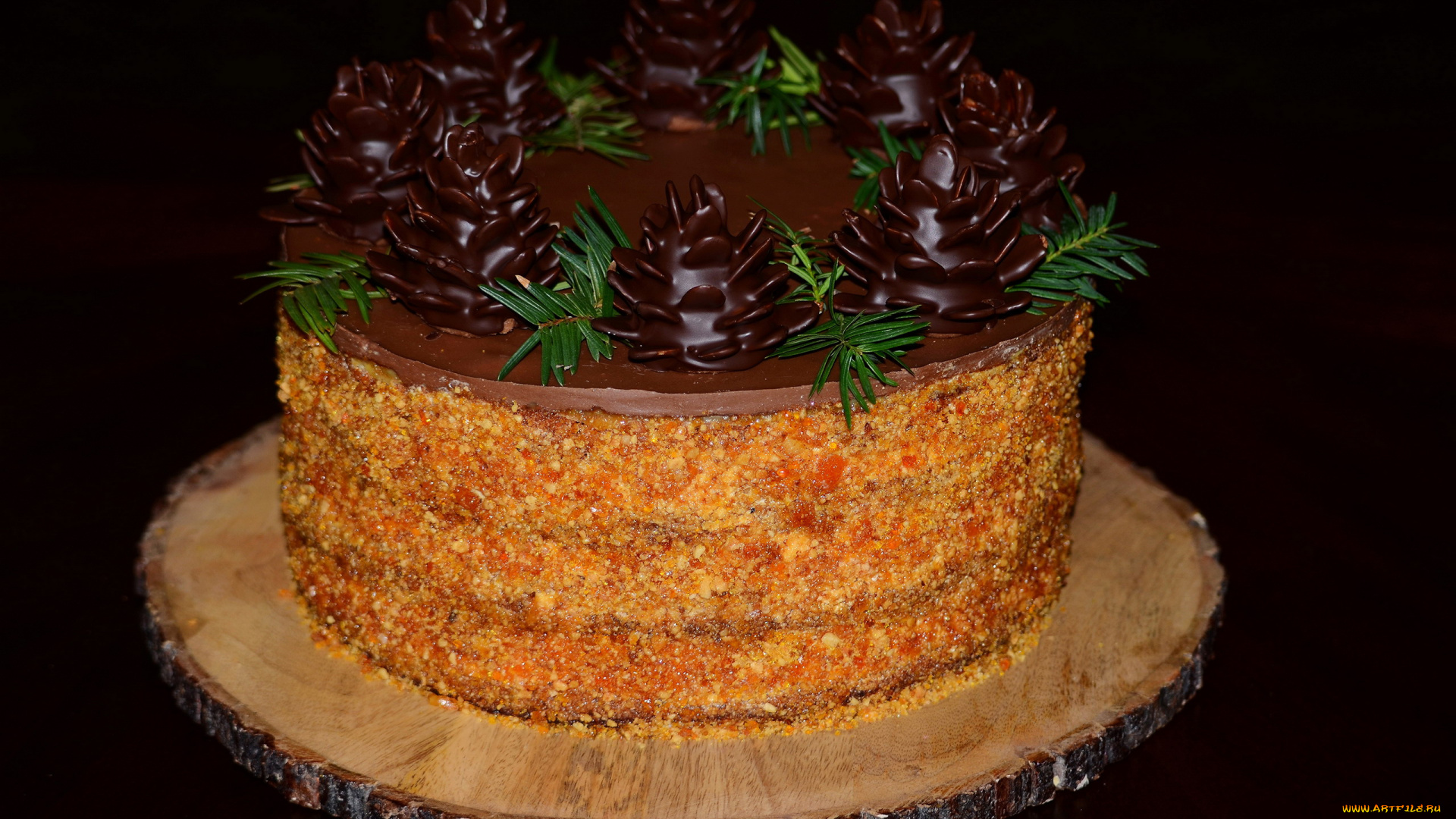 еда, торты, лакомство, торт, шоколадные, шишки