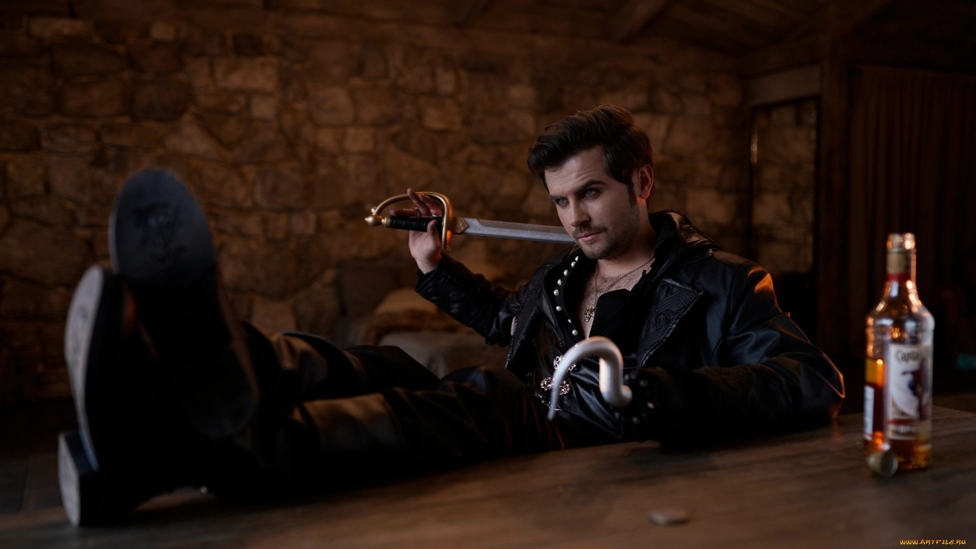 мужчины, -, креатив, , косплей, грейсон, косплей, косплеер, капитан, крюк