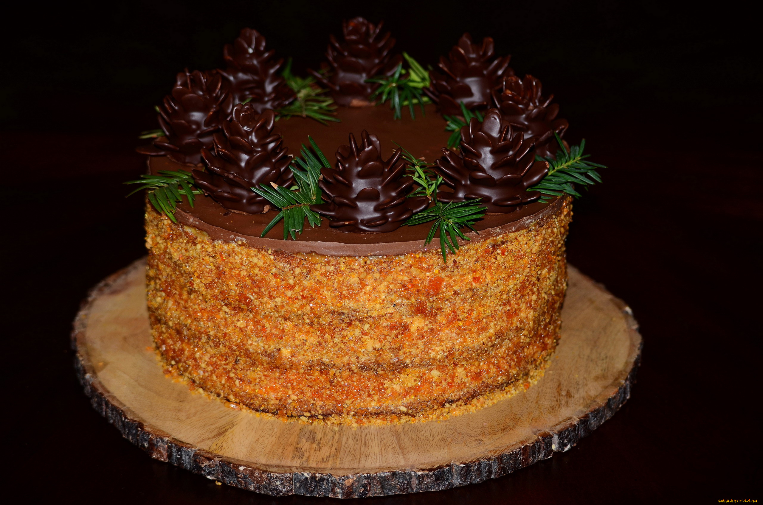 еда, торты, лакомство, торт, шоколадные, шишки