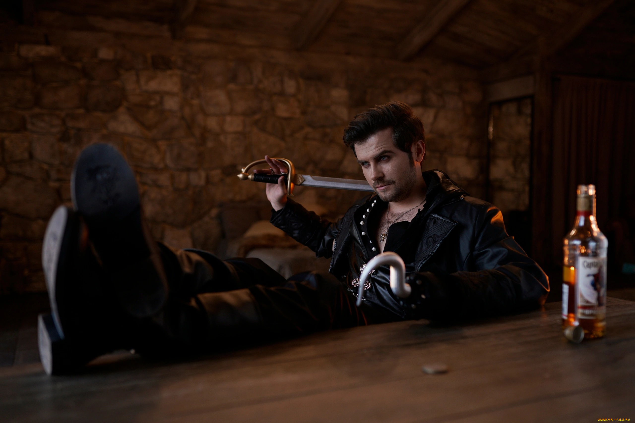 мужчины, -, креатив, , косплей, грейсон, косплей, косплеер, капитан, крюк