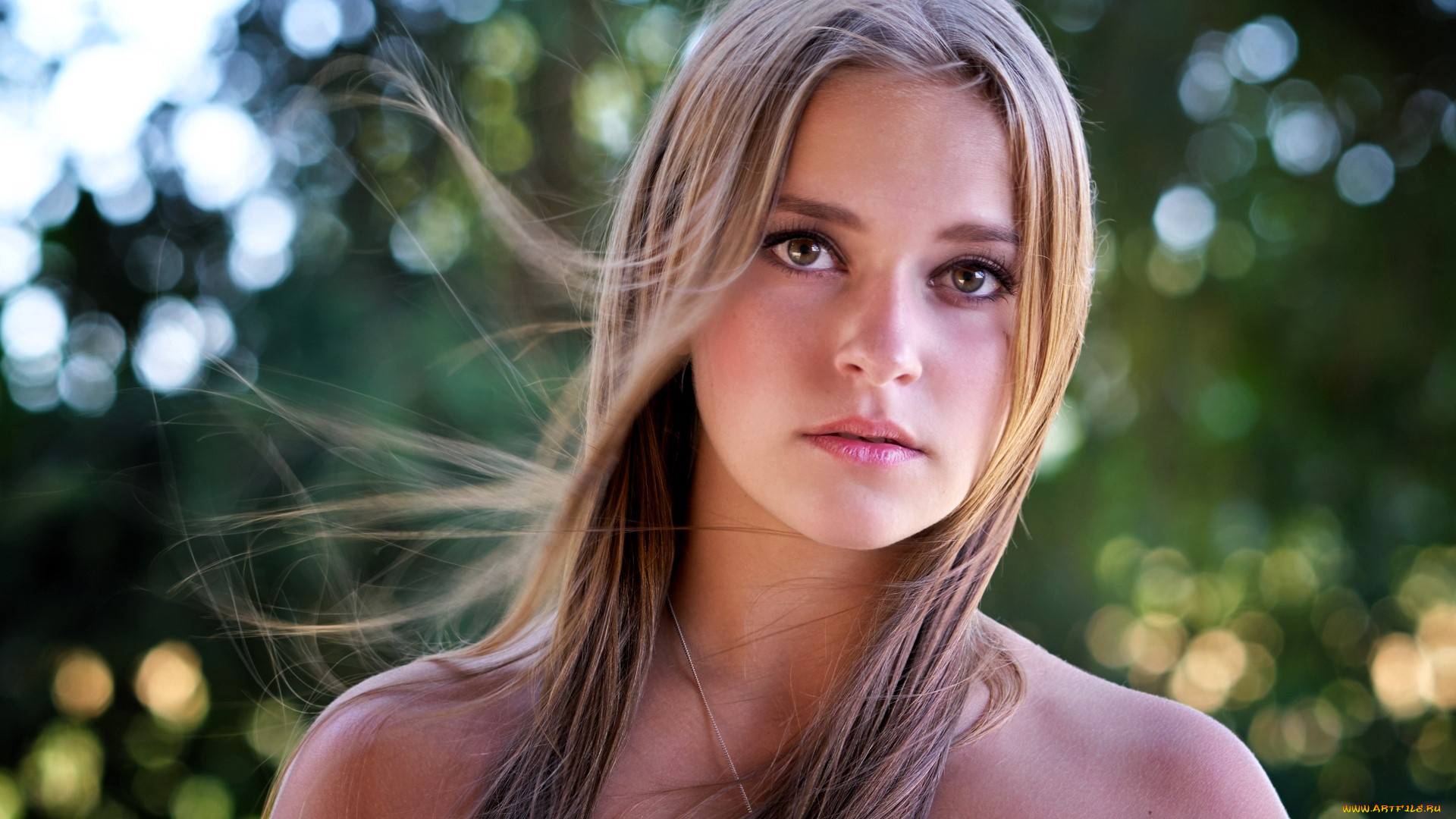 девушки, -, лица, , портреты, блондинка, лицо