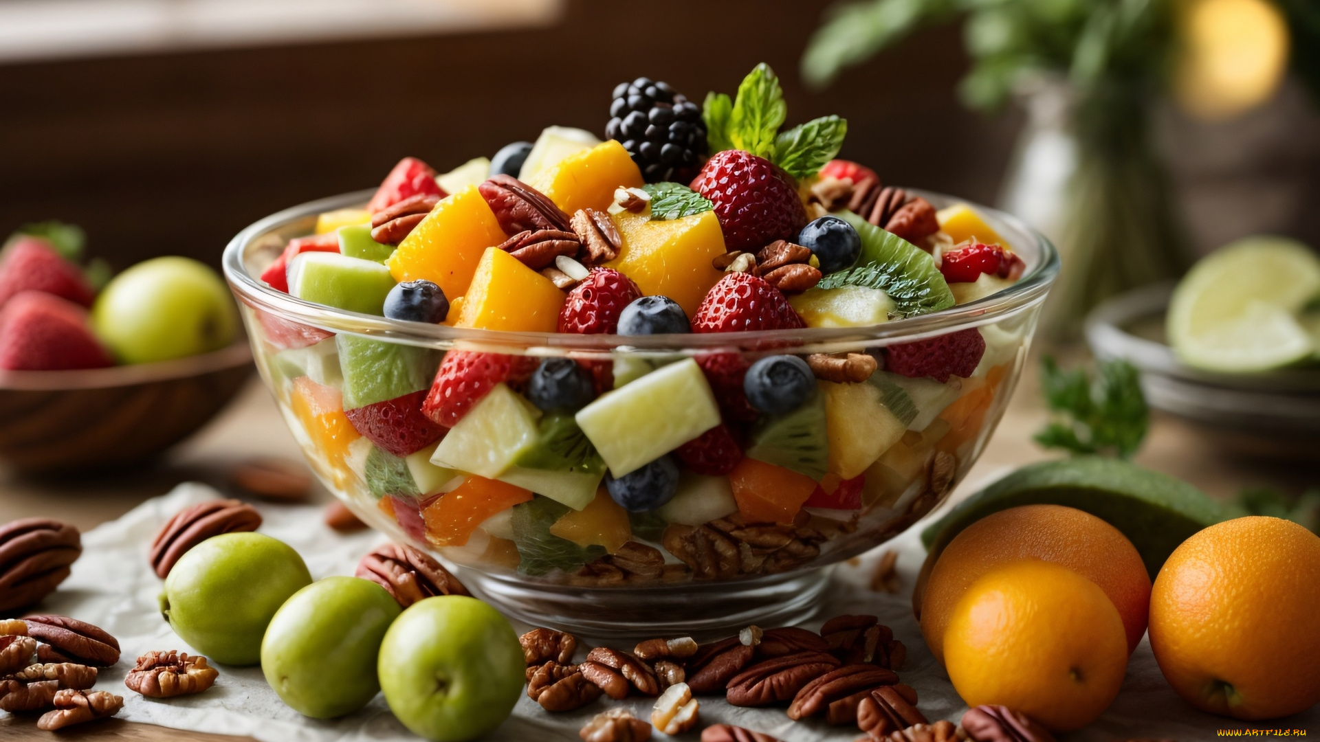 3д, графика, еда-, food, салат