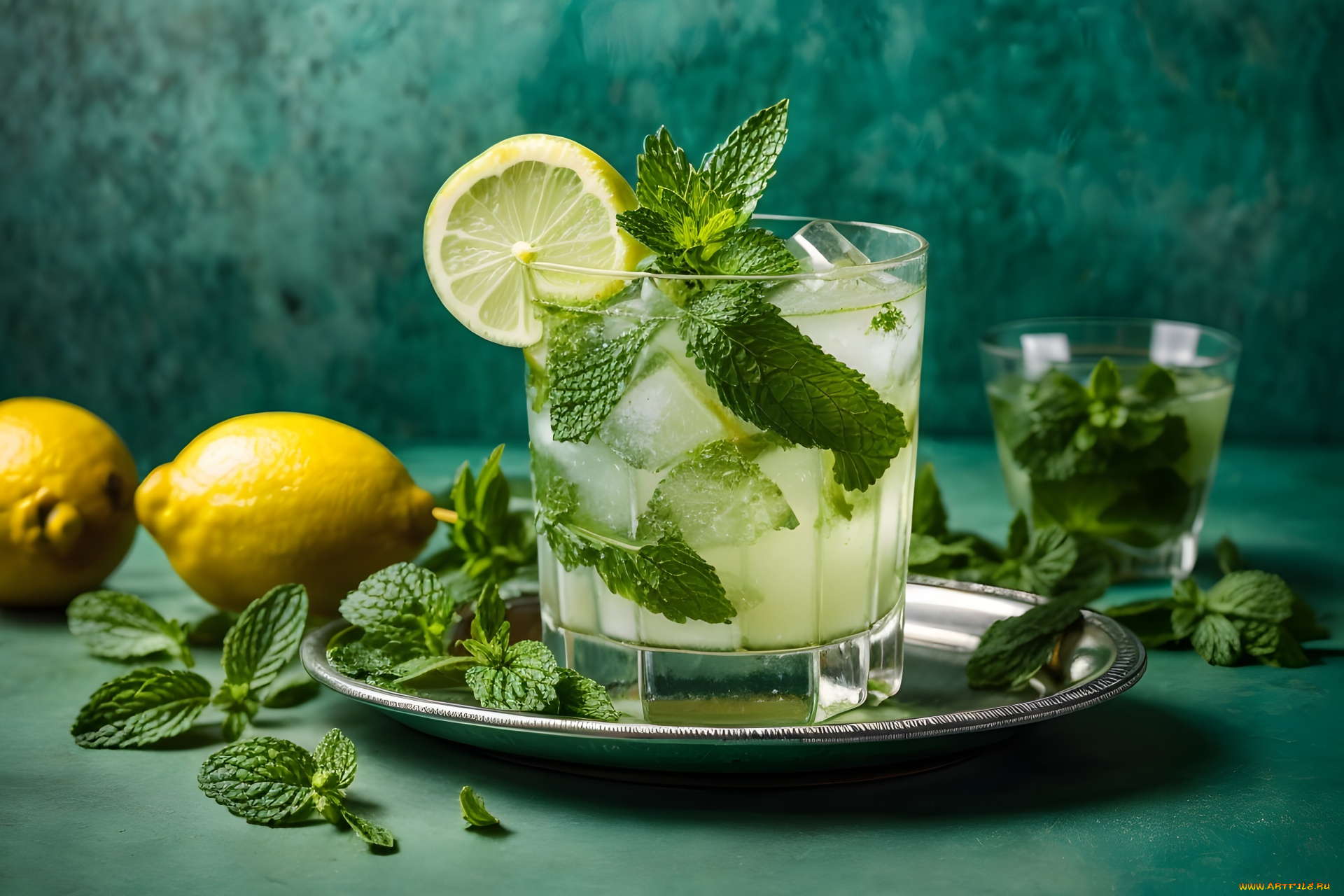 3д, графика, еда-, food, мохито